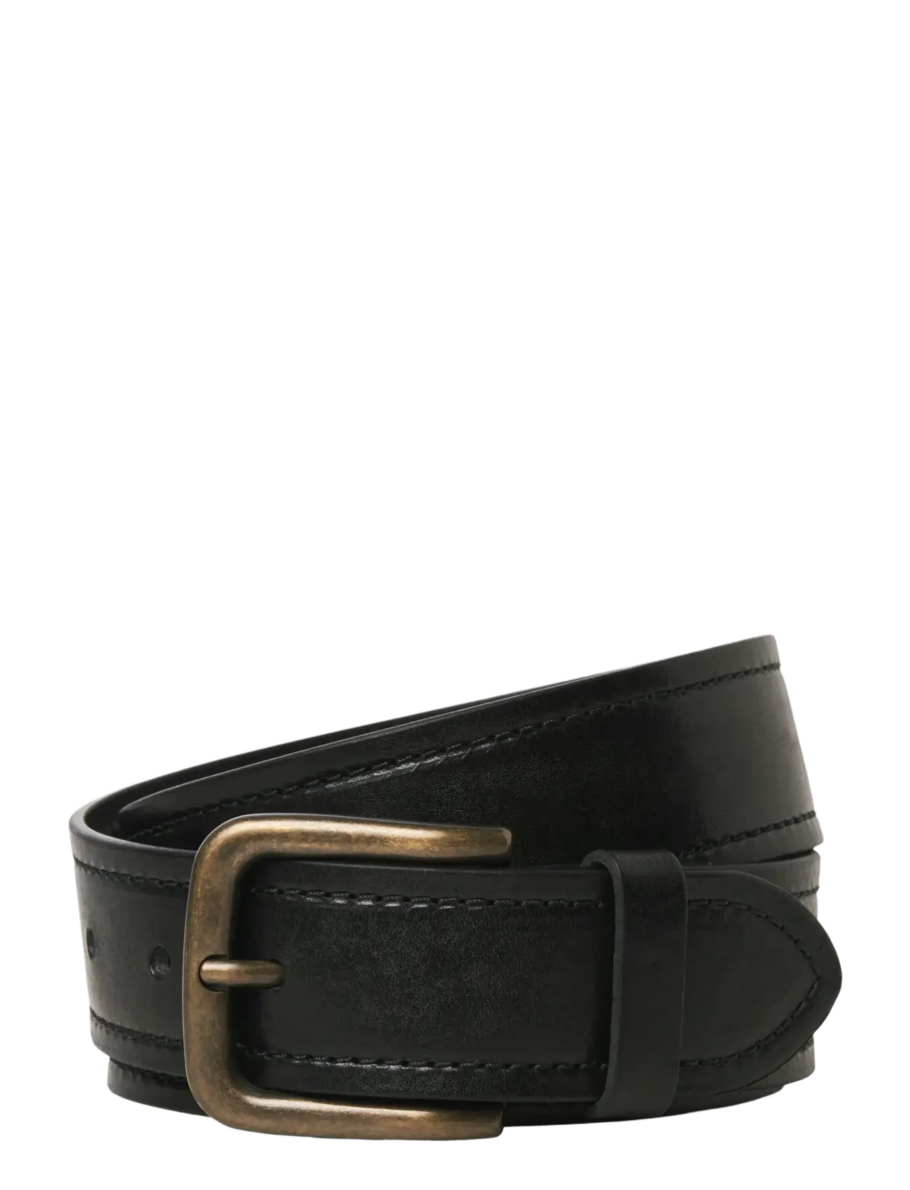 JACCRETA  LEATHER BELT STYD AW24 - BLACK