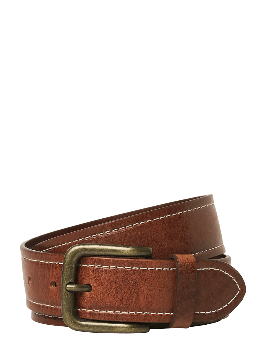 Jack & Jones - JACCRETA LEATHER BELT STYD AW24 - klassisch gürtel - cognac - 0