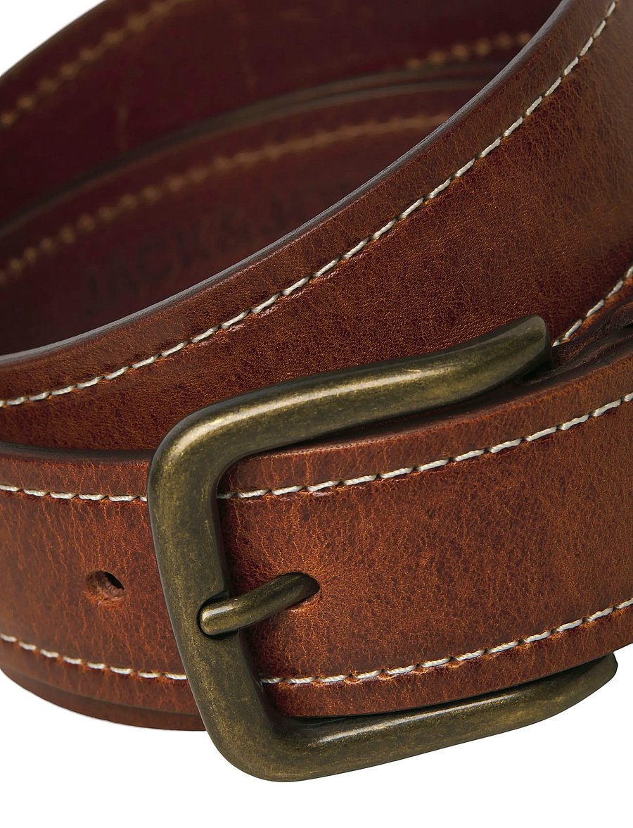 Jack & Jones - JACCRETA LEATHER BELT STYD AW24 - klassisch gürtel - cognac - 1