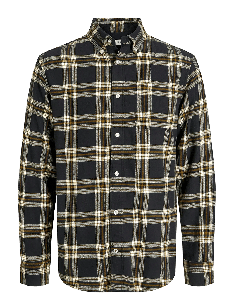 Jack & Jones - JJECLASSIC FLANNEL CHECK SHIRT LS SN - flannel-skjorter - black - 1