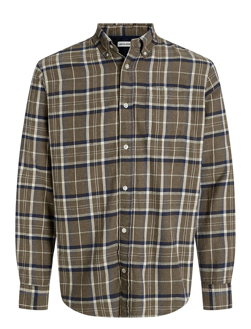 Jack & Jones - JJECLASSIC FLANNEL CHECK SHIRT LS SN - flanellskjortor - otter - 1