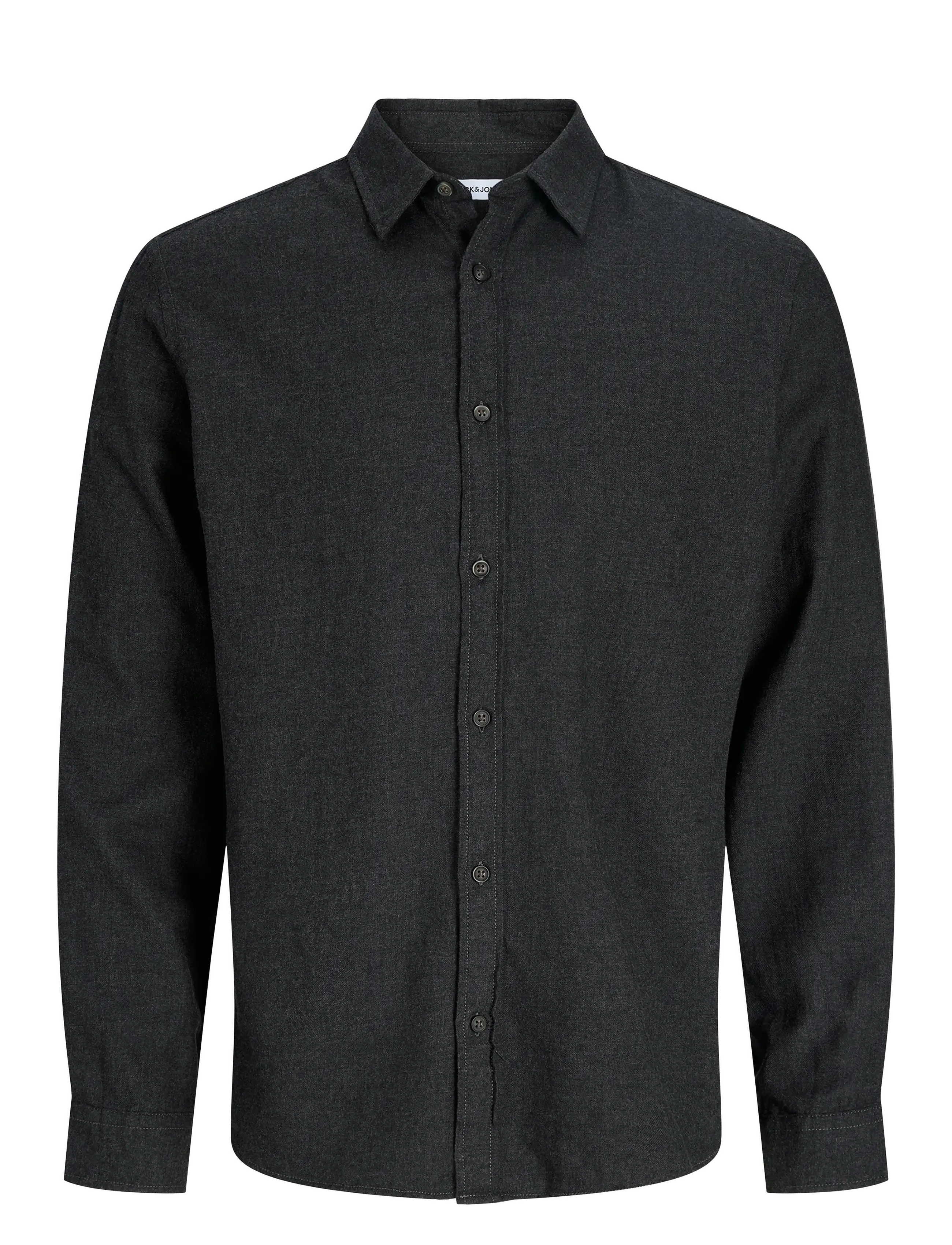 Jack & Jones JJECLASSIC MELANGE SHIRT L/S NOOS - Hemden - DARK GREY MELANGE / grey