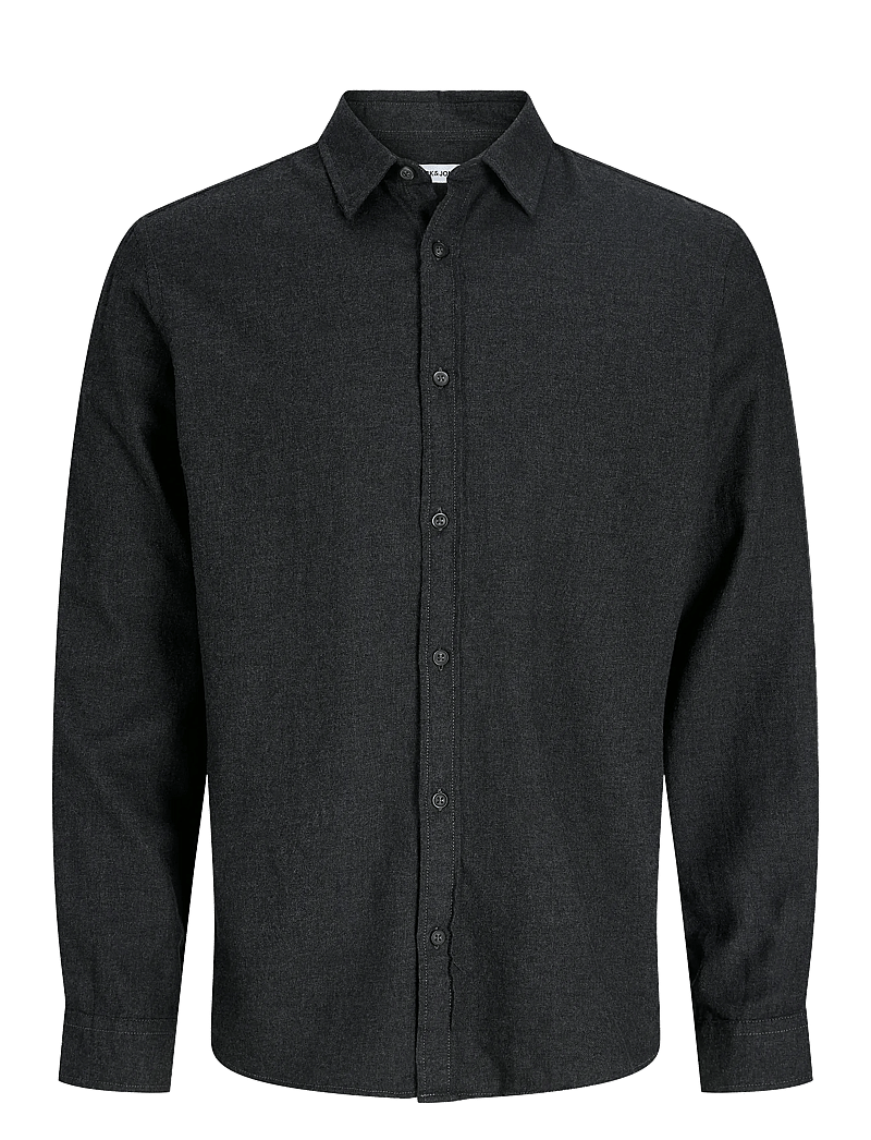 Jack & Jones - JJECLASSIC MELANGE SHIRT L/S NOOS - flanell-hemden - dark grey melange - 1