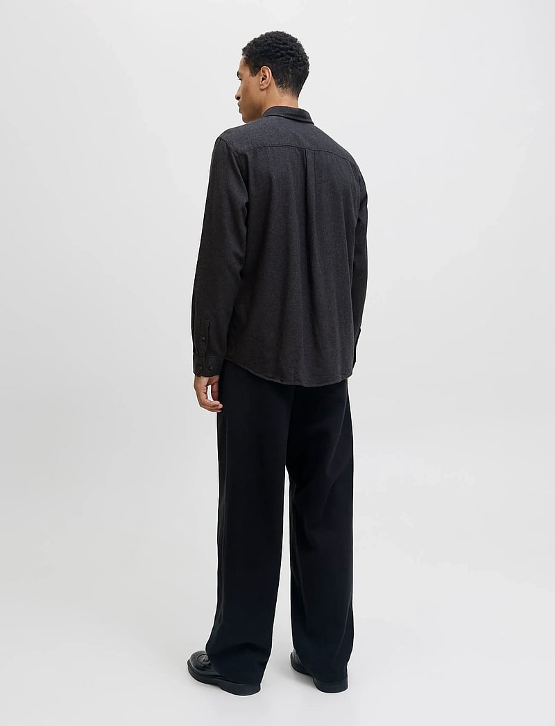 Jack & Jones - JJECLASSIC MELANGE SHIRT L/S NOOS - flanell-hemden - dark grey melange - 2