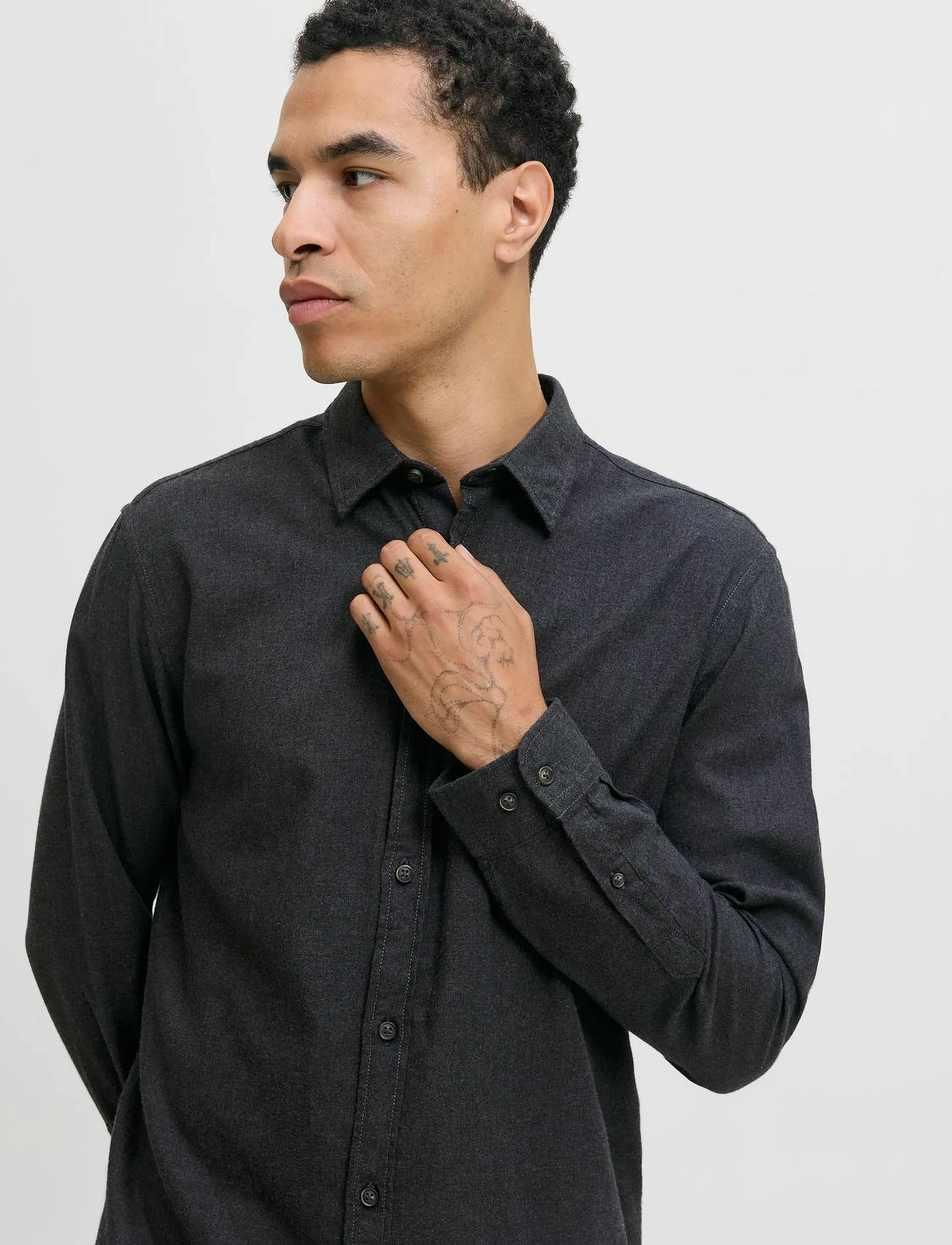 JACK & JONES Jjeclassic Melange Shirt L/S Noos casual skjortor herr – bild 8