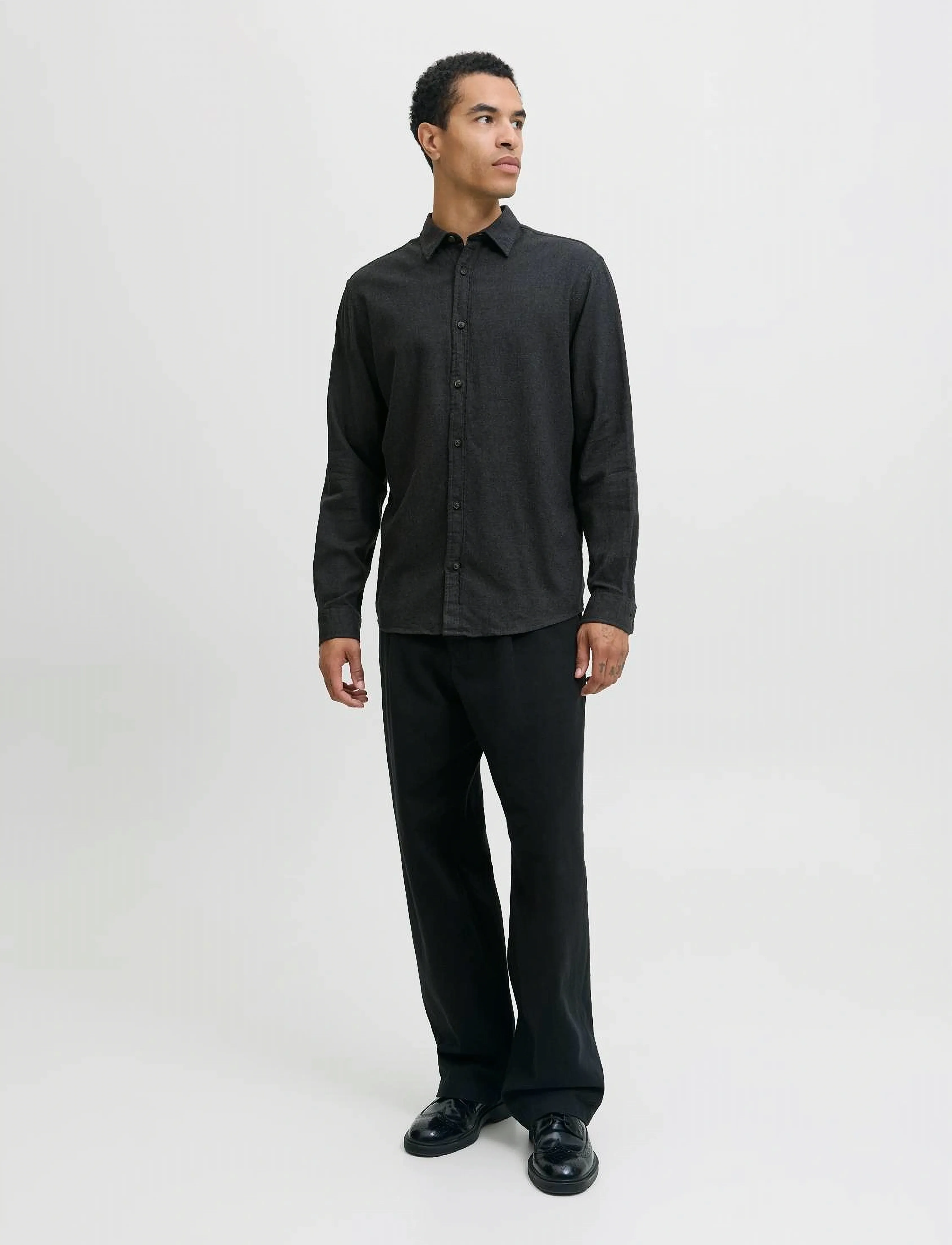 JACK & JONES Jjeclassic Melange Shirt L/S Noos casual skjortor herr – bild 9