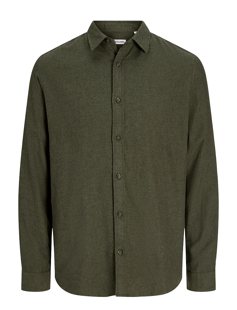 Jack & Jones - JJECLASSIC MELANGE SHIRT L/S NOOS - flanell-hemden - rosin - 1