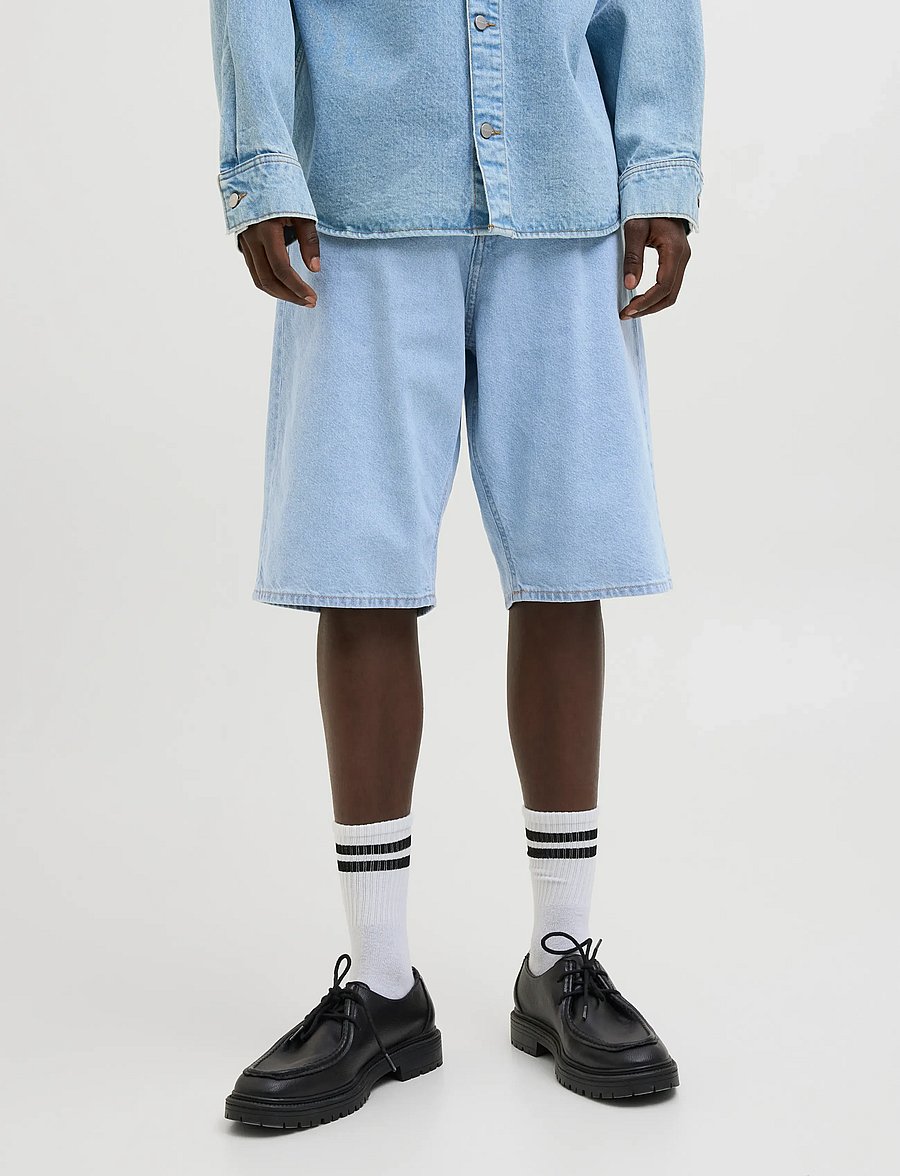 Jack & Jones - JJIRON JJORIGINAL SHORTS SQ 730 SN - jorts - blue denim - 0