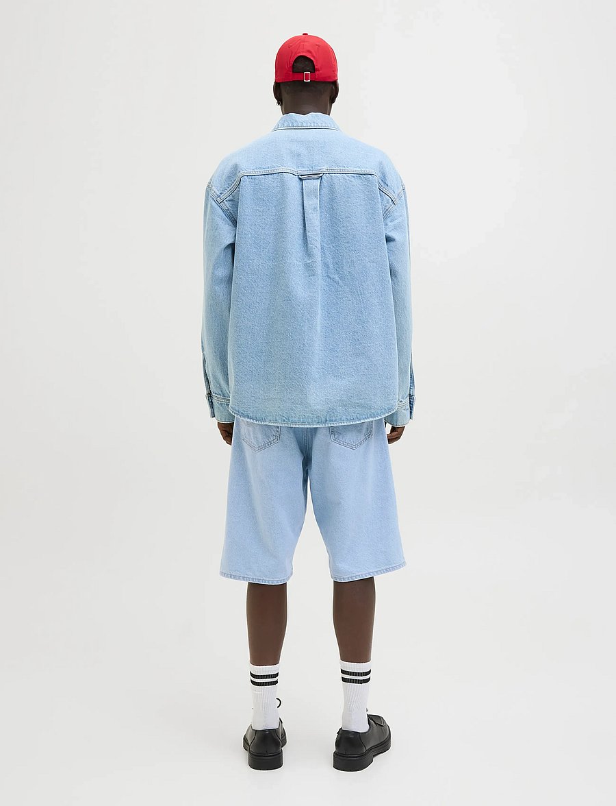 Jack & Jones - JJIRON JJORIGINAL SHORTS SQ 730 SN - jorts - blue denim - 3
