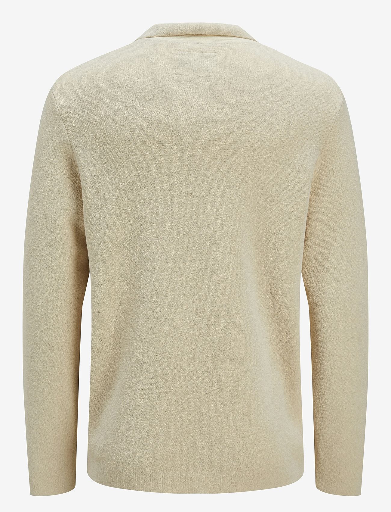 Jack & Jones - JPRWASON KNIT SPLIT NECK STYD AW24 - poloer i strik med lange ærmer - summer sand - 2