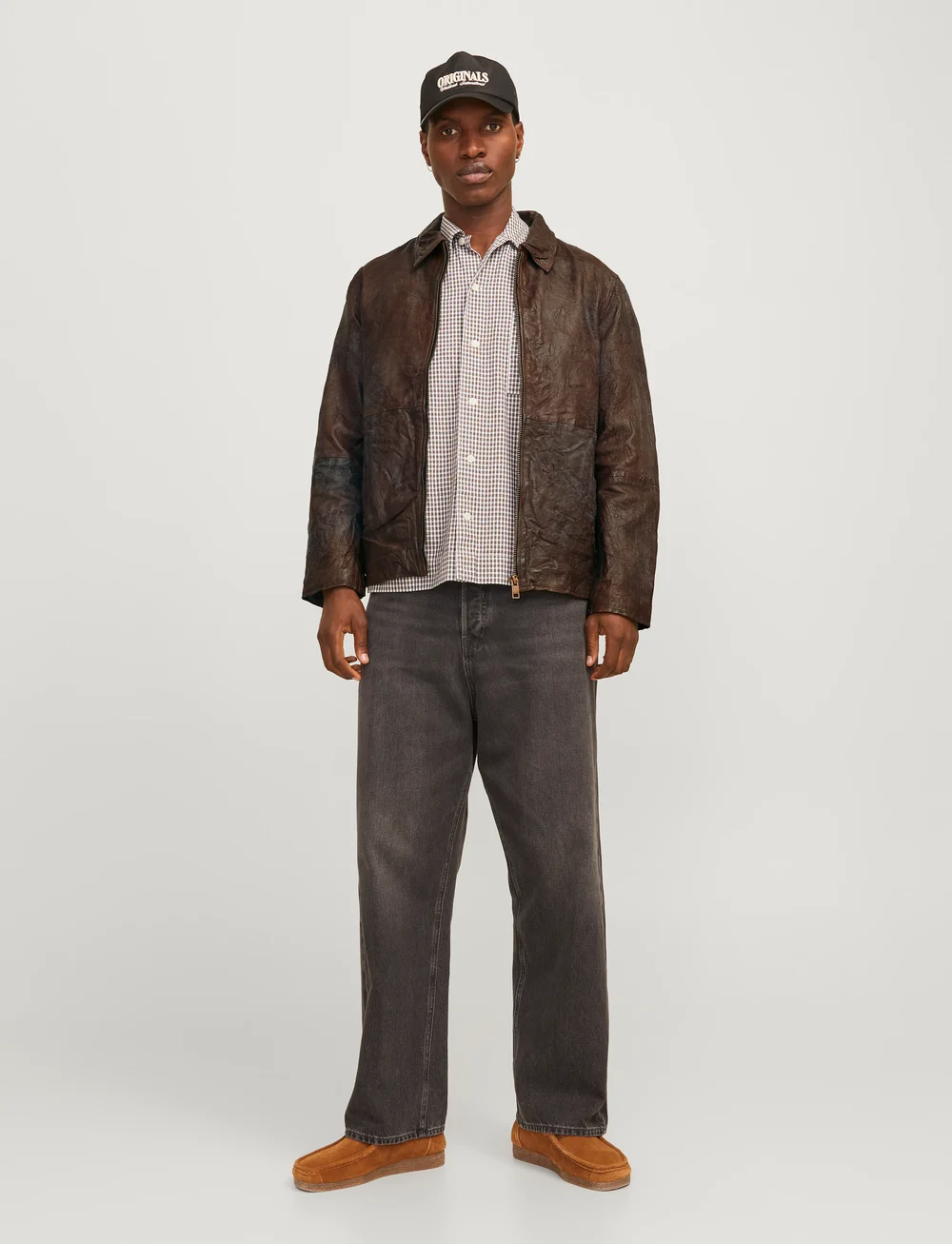 Jack & Jones - JORCRINCLE LEATHER JKT STYD AW24 - haustjakkar - chocolate brown - 0