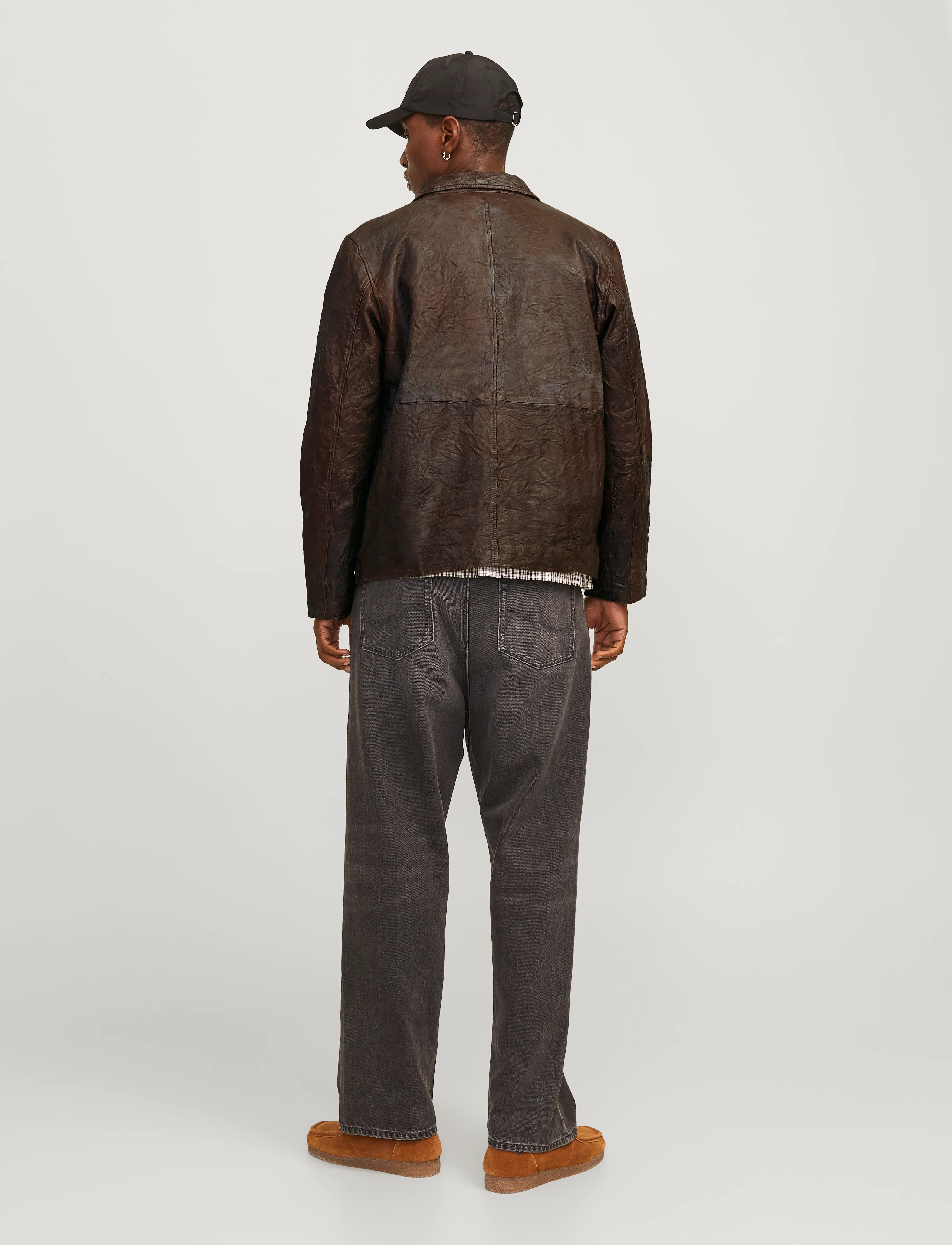 Jack & Jones - JORCRINCLE LEATHER JKT STYD AW24 - chocolate brown - 2