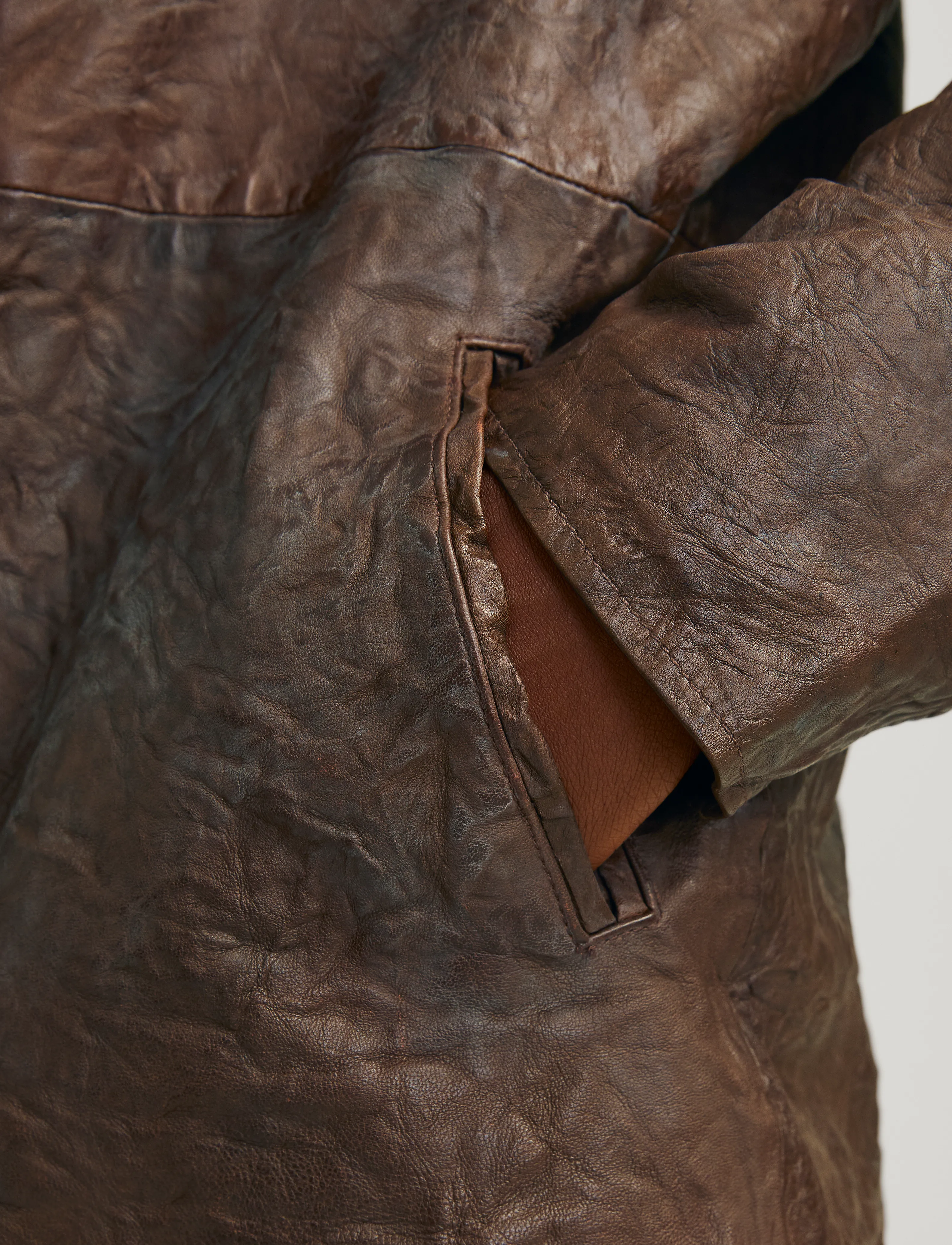 Jack & Jones - JORCRINCLE LEATHER JKT STYD AW24 - chocolate brown - 3