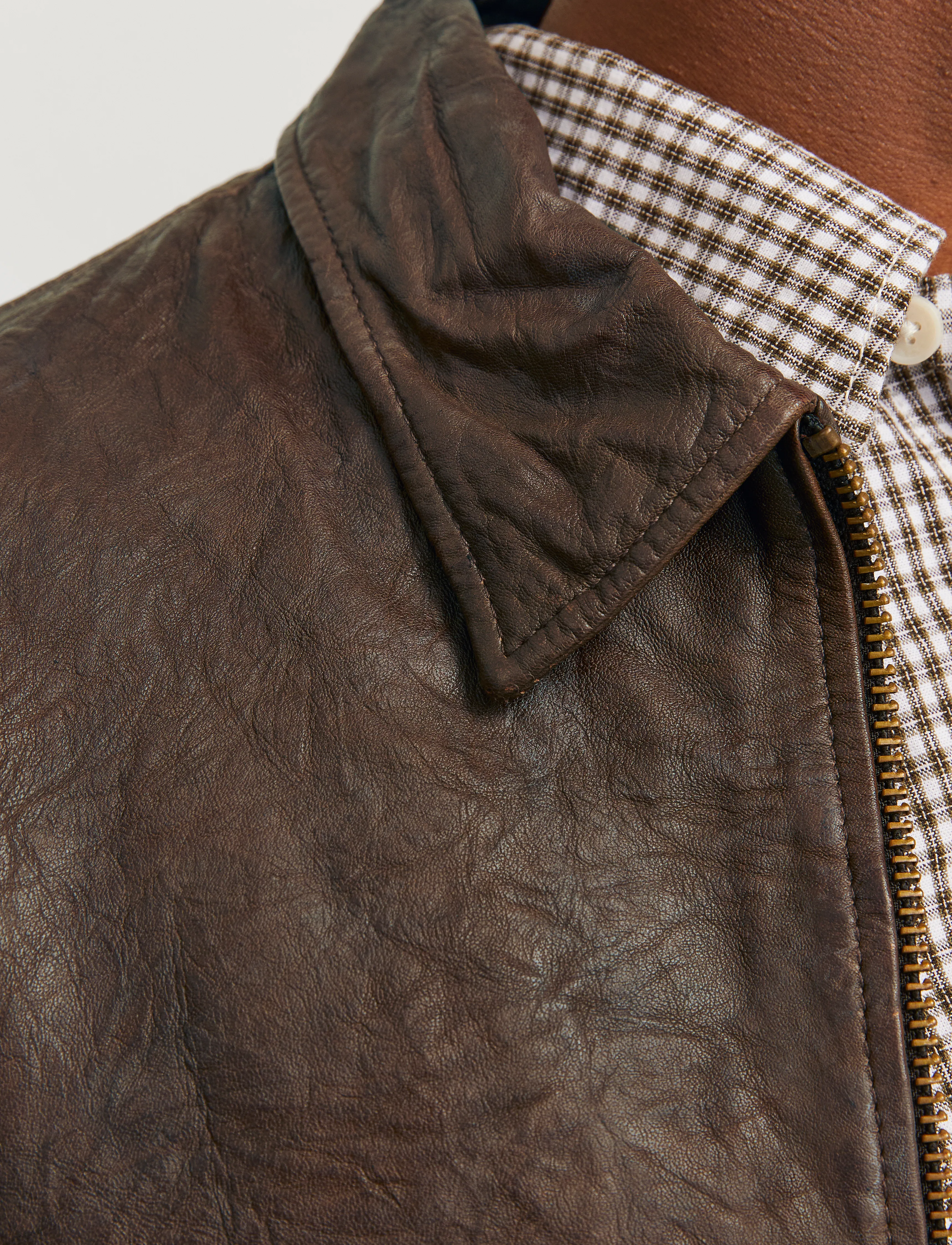 Jack & Jones - JORCRINCLE LEATHER JKT STYD AW24 - chocolate brown - 4