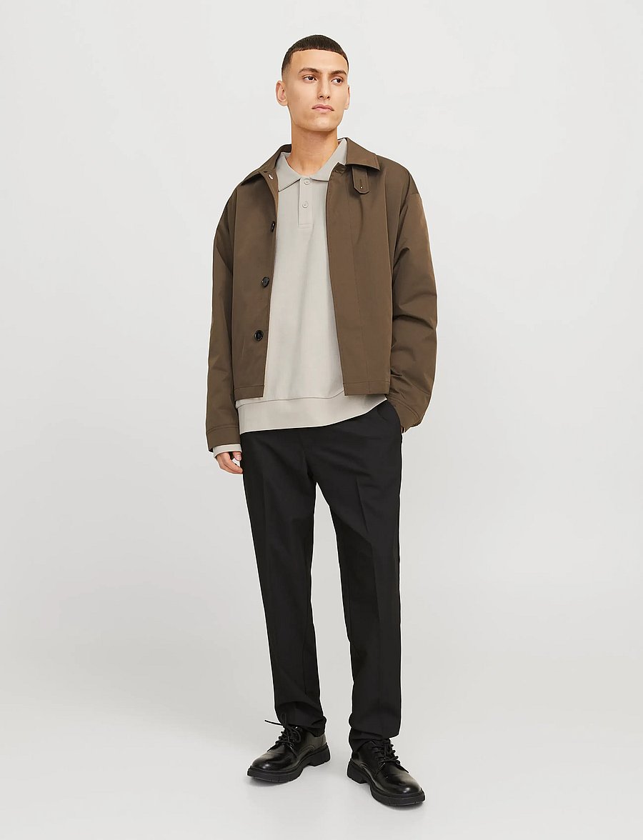 Jack & Jones - JJEBRADLEY SWEAT POLO NOOS - langärmelige gestrickte polohemden - moonbeam - 0