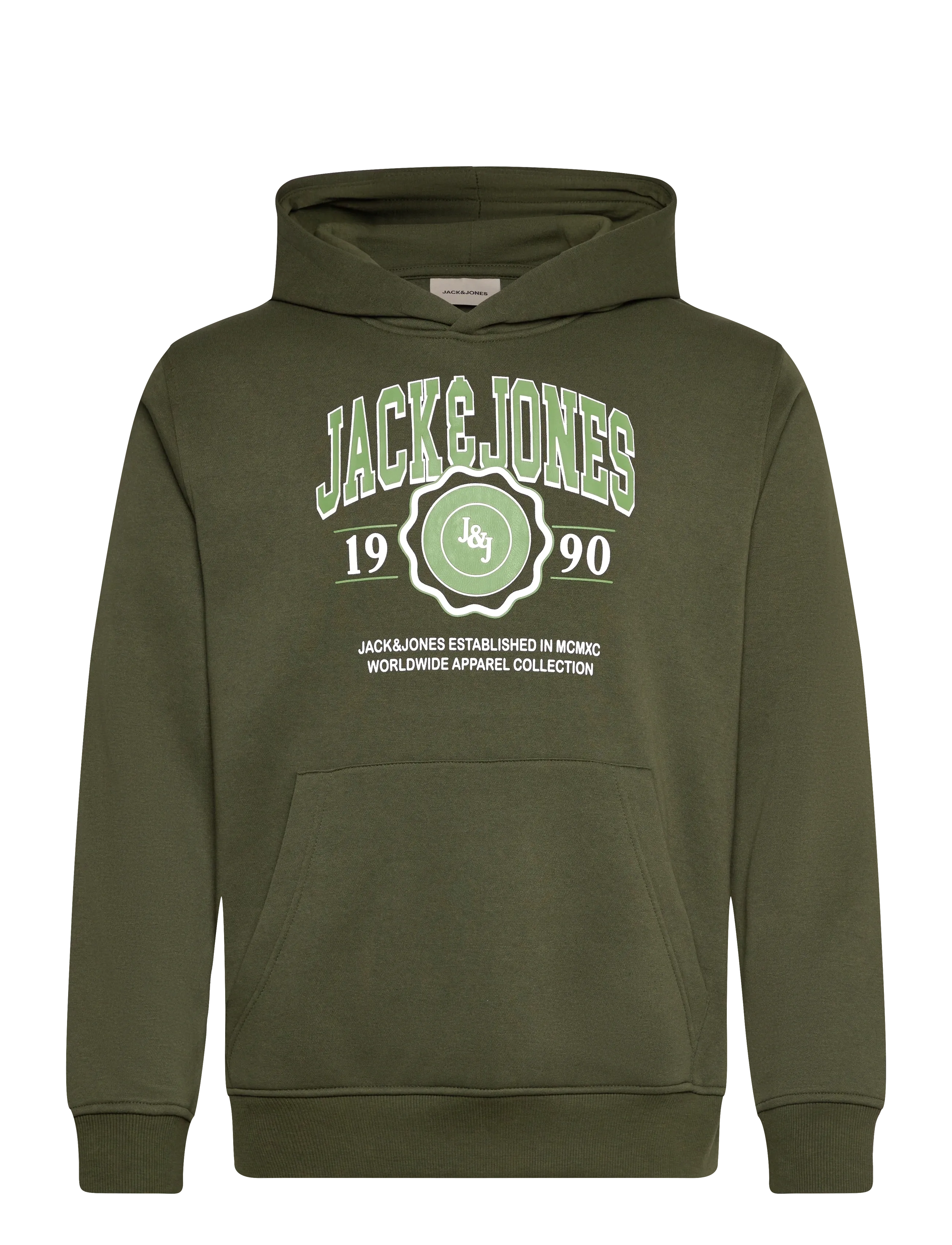 Jack & Jones JJMAKO SWEAT HOOD - Kapuzenpullover - DUFFEL BAG / green