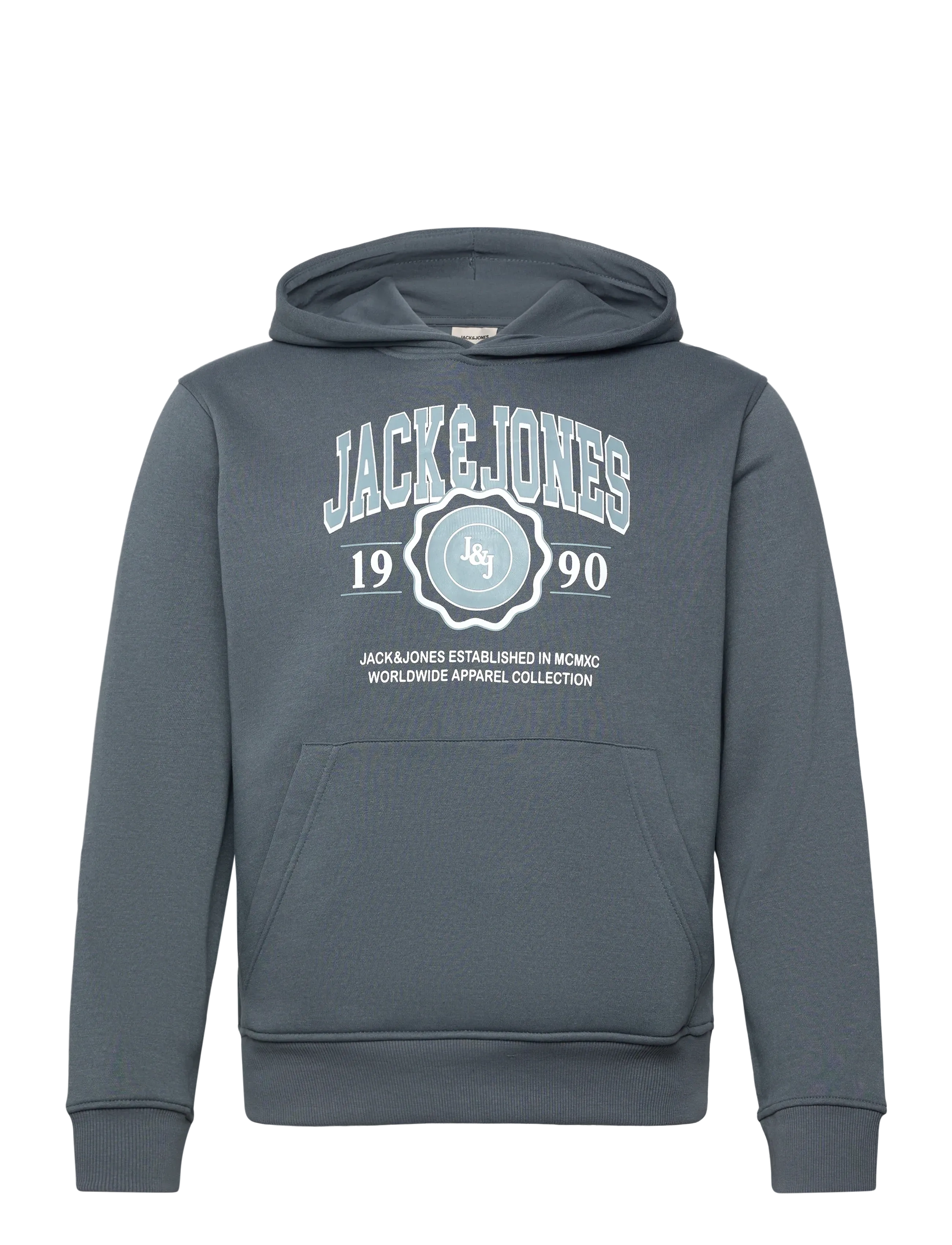 JACK & JONES Jjmako Sweat Hood Grau - S - Herren