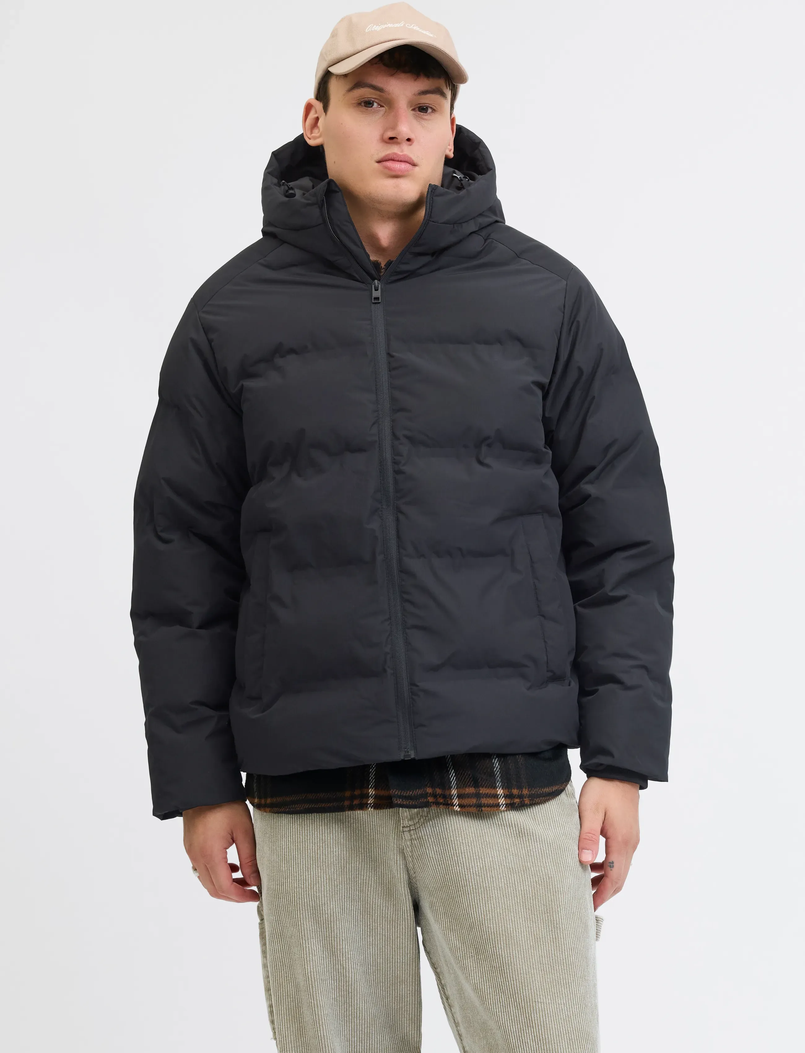 Jack & Jones - JJESOHO PUFFER HOOD SN - donsjassen - black - 0