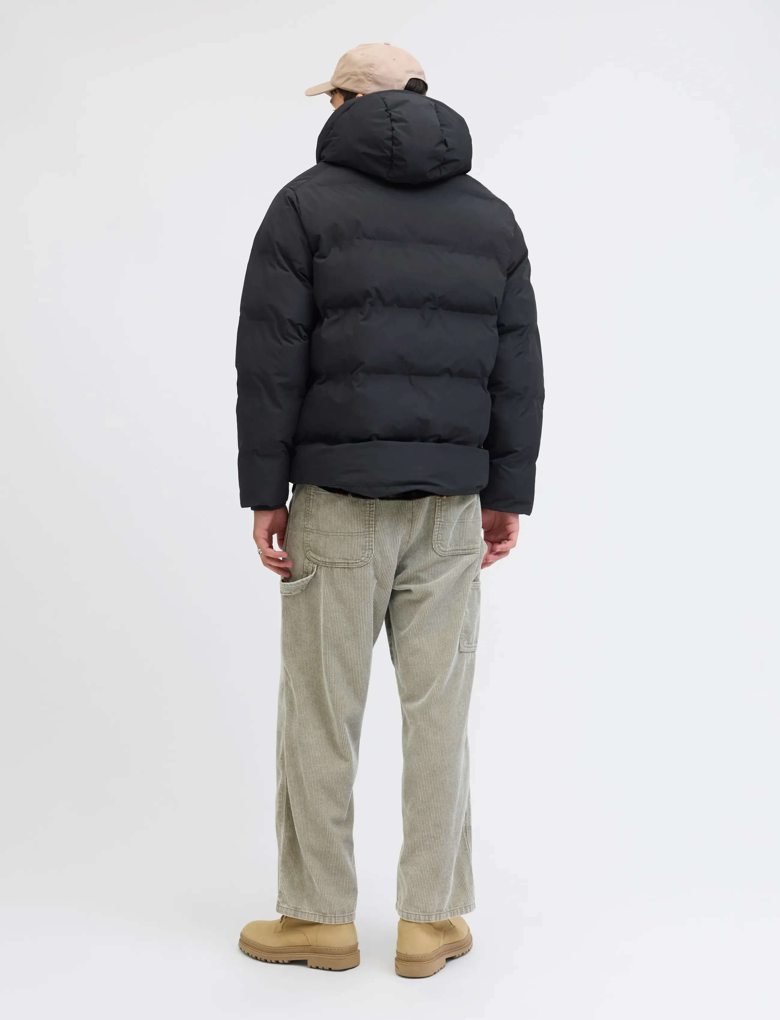 Jack & Jones - JJESOHO PUFFER HOOD SN - dunjackor - black - 3