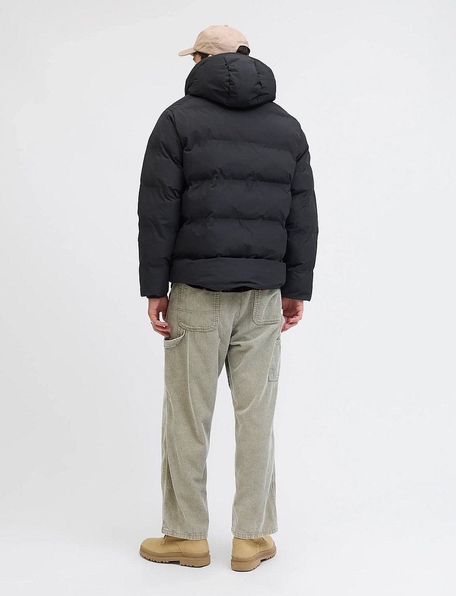 Jack & Jones - JJESOHO PUFFER HOOD SN - donsjassen - black - 3