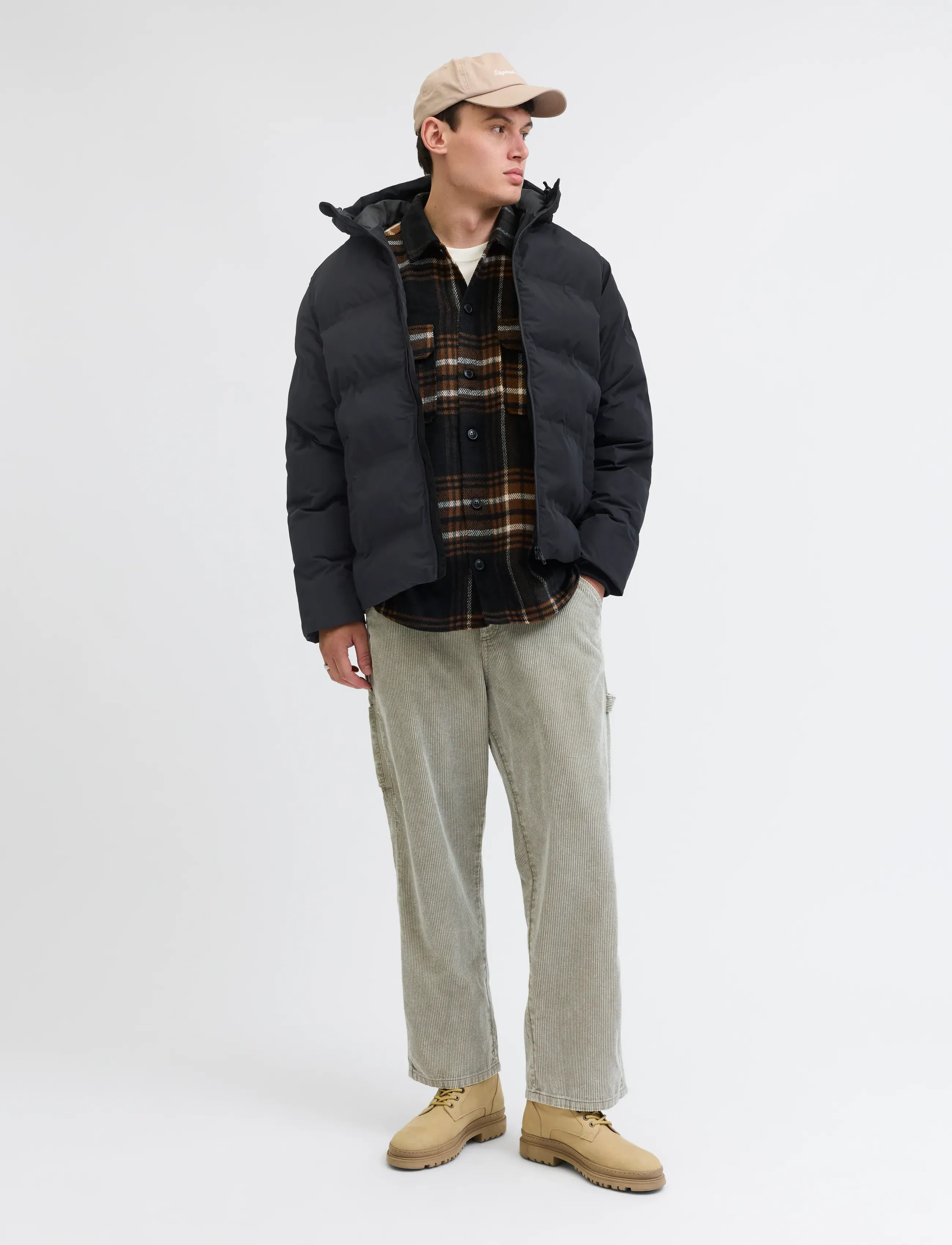 Jack & Jones - JJESOHO PUFFER HOOD SN - dunjackor - black - 4
