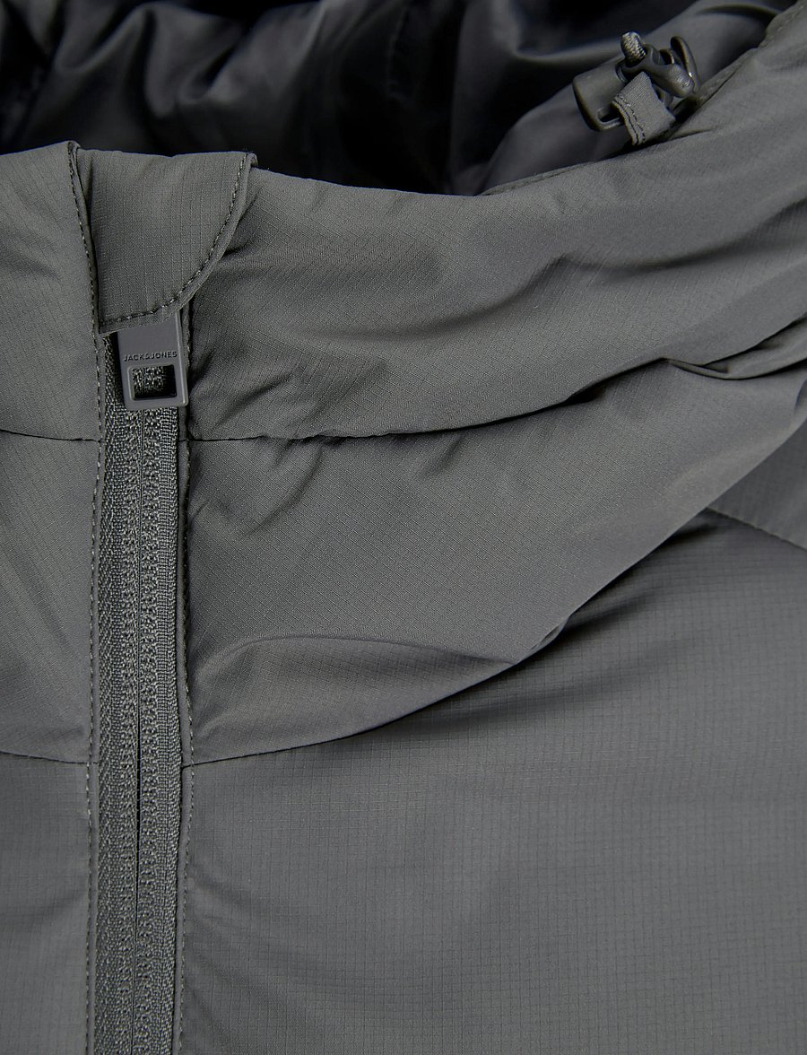 Jack & Jones - JJESOHO PUFFER HOOD SN - daunenjacken - castlerock - 1