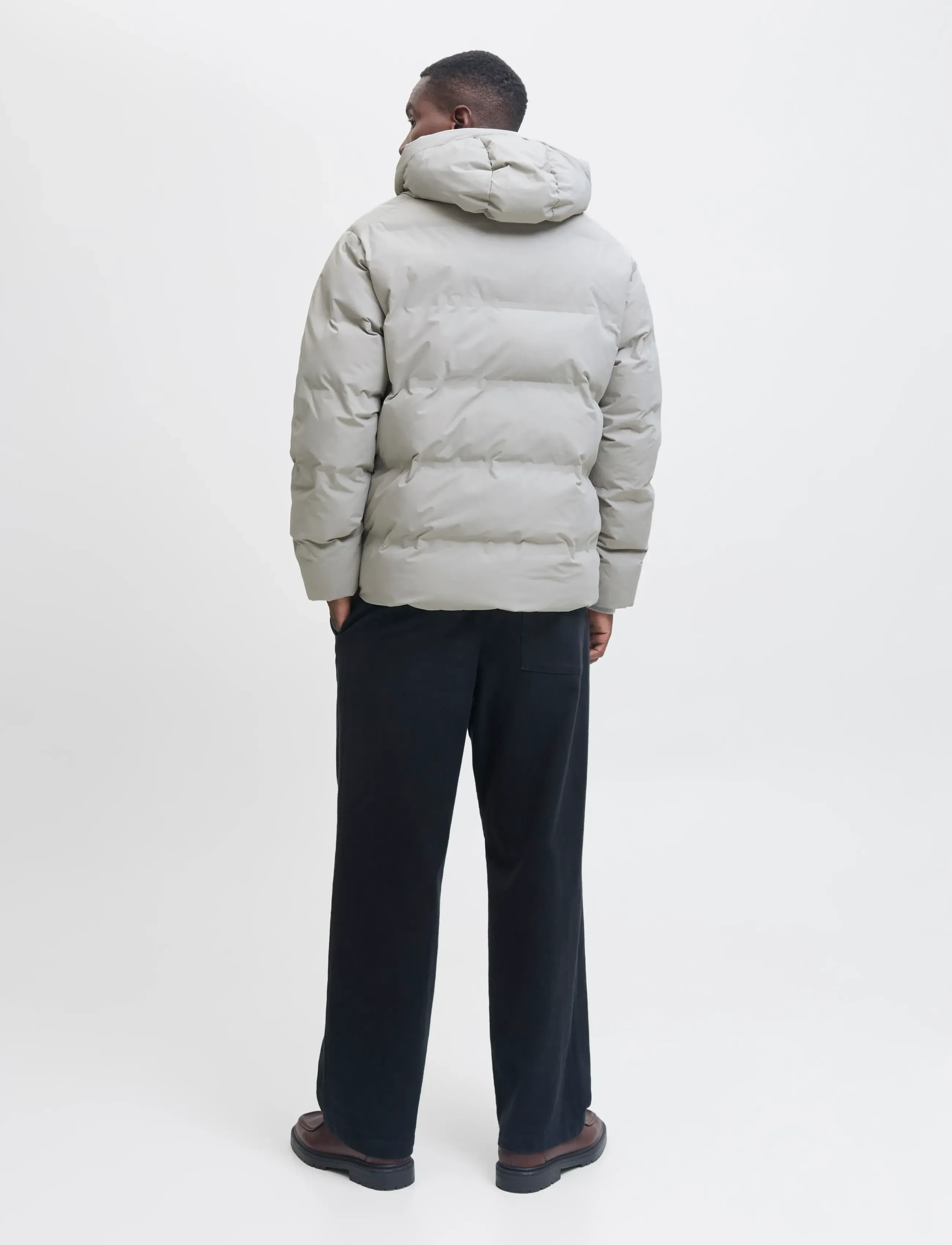 Jack & Jones - JJESOHO PUFFER HOOD SN - voodriga joped - dove - 2