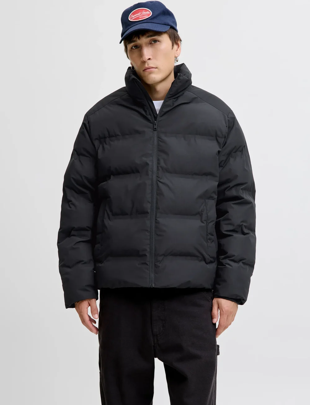 Jack & Jones - JJESOHO PUFFER COLLAR SN - talvejoped - black - 0