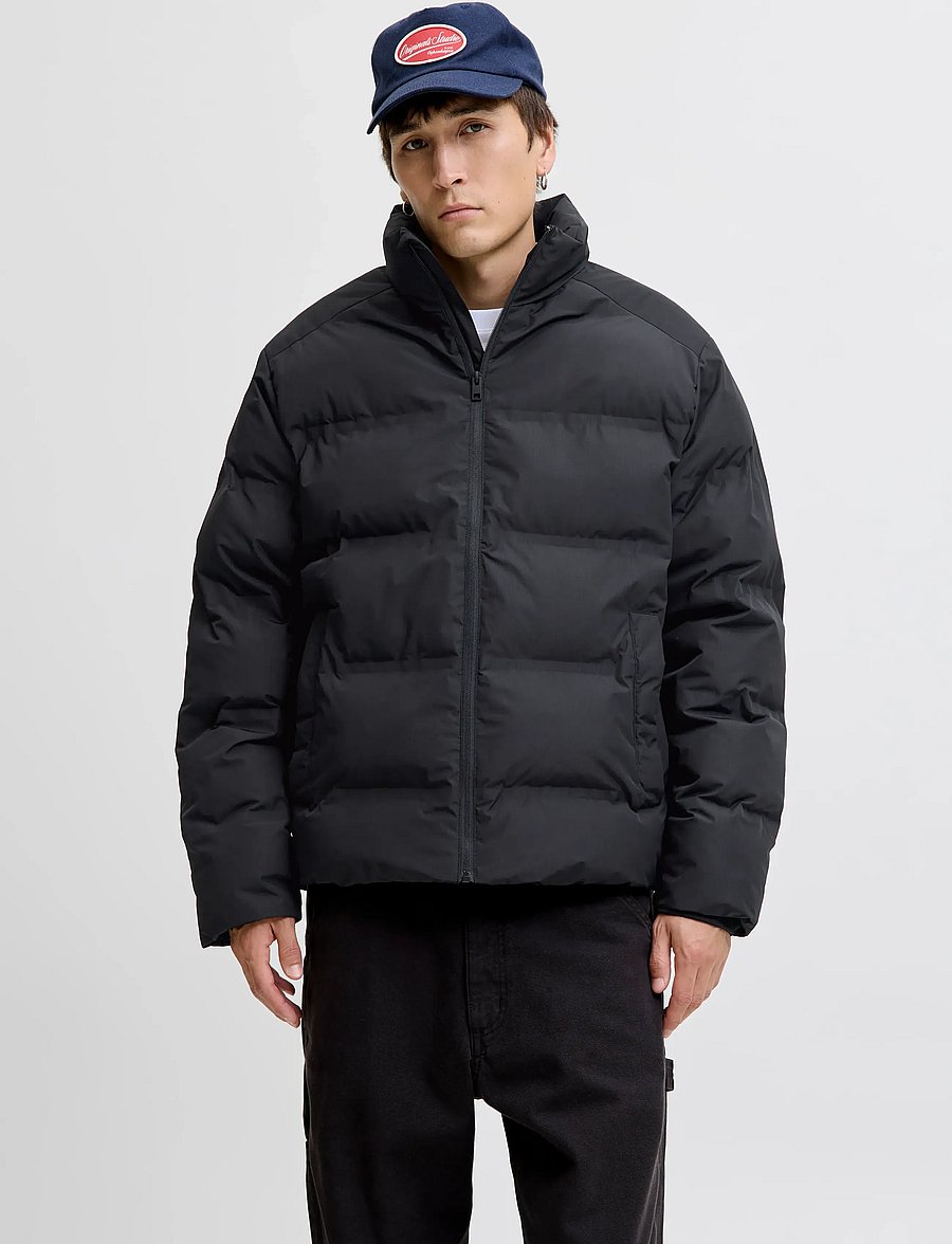 Jack & Jones - JJESOHO PUFFER COLLAR SN - daunenjacken - black - 0