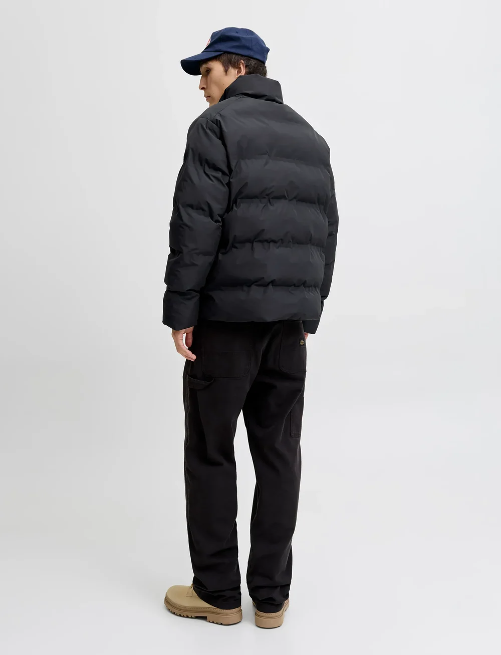Jack & Jones - JJESOHO PUFFER COLLAR SN - talvejoped - black - 2