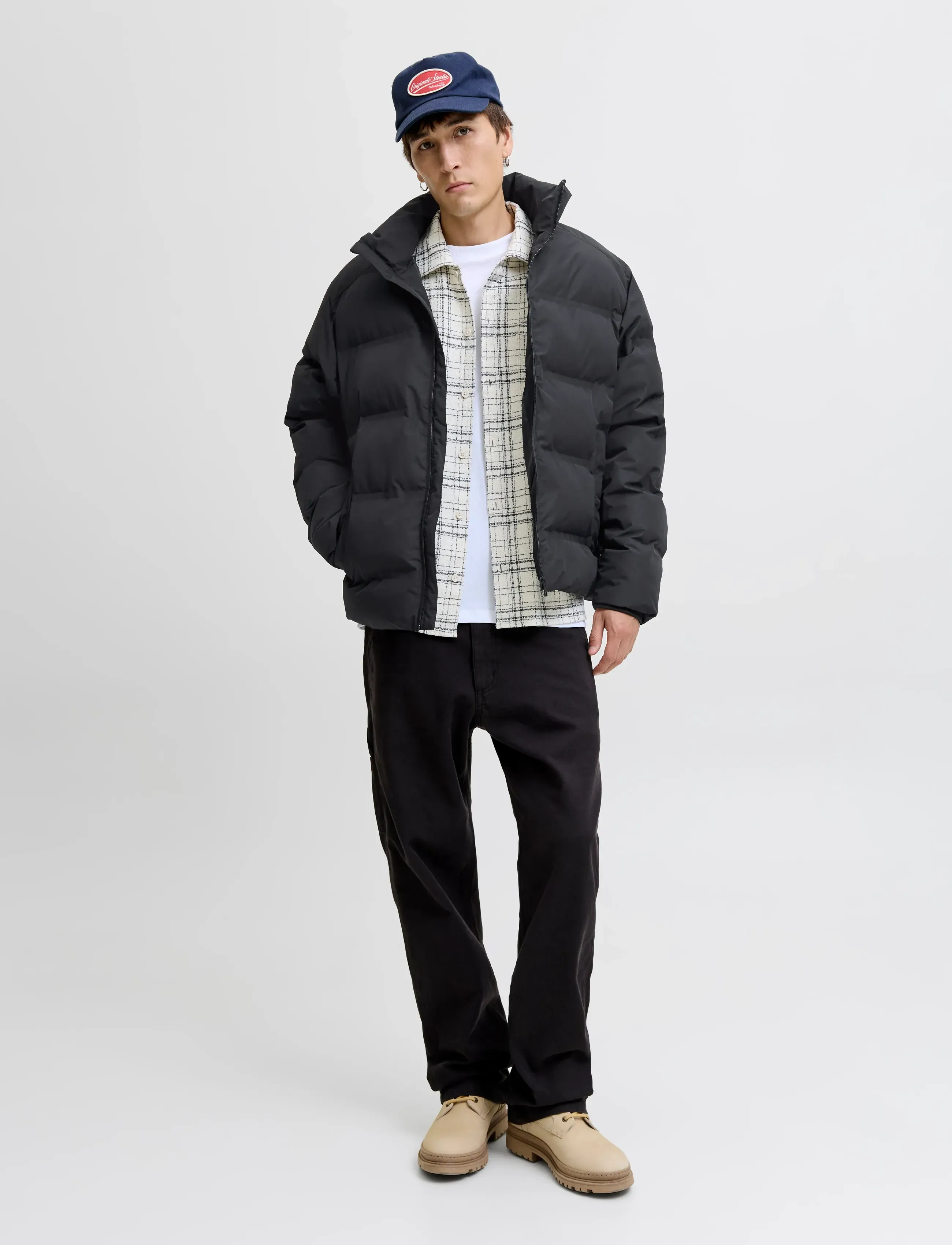 Jack & Jones - JJESOHO PUFFER COLLAR SN - down jackets - black - 3