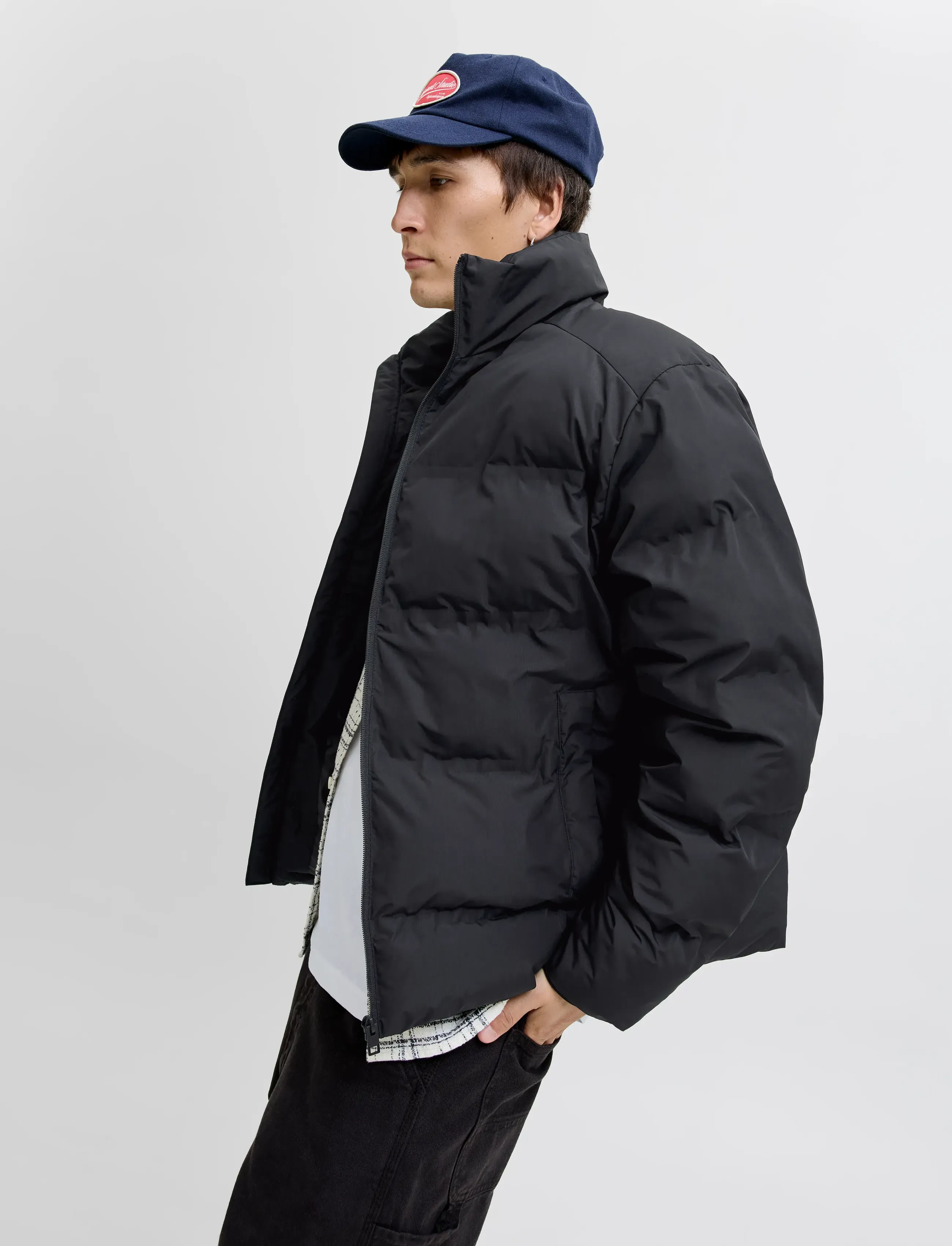 Jack & Jones - JJESOHO PUFFER COLLAR SN - down jackets - black - 5