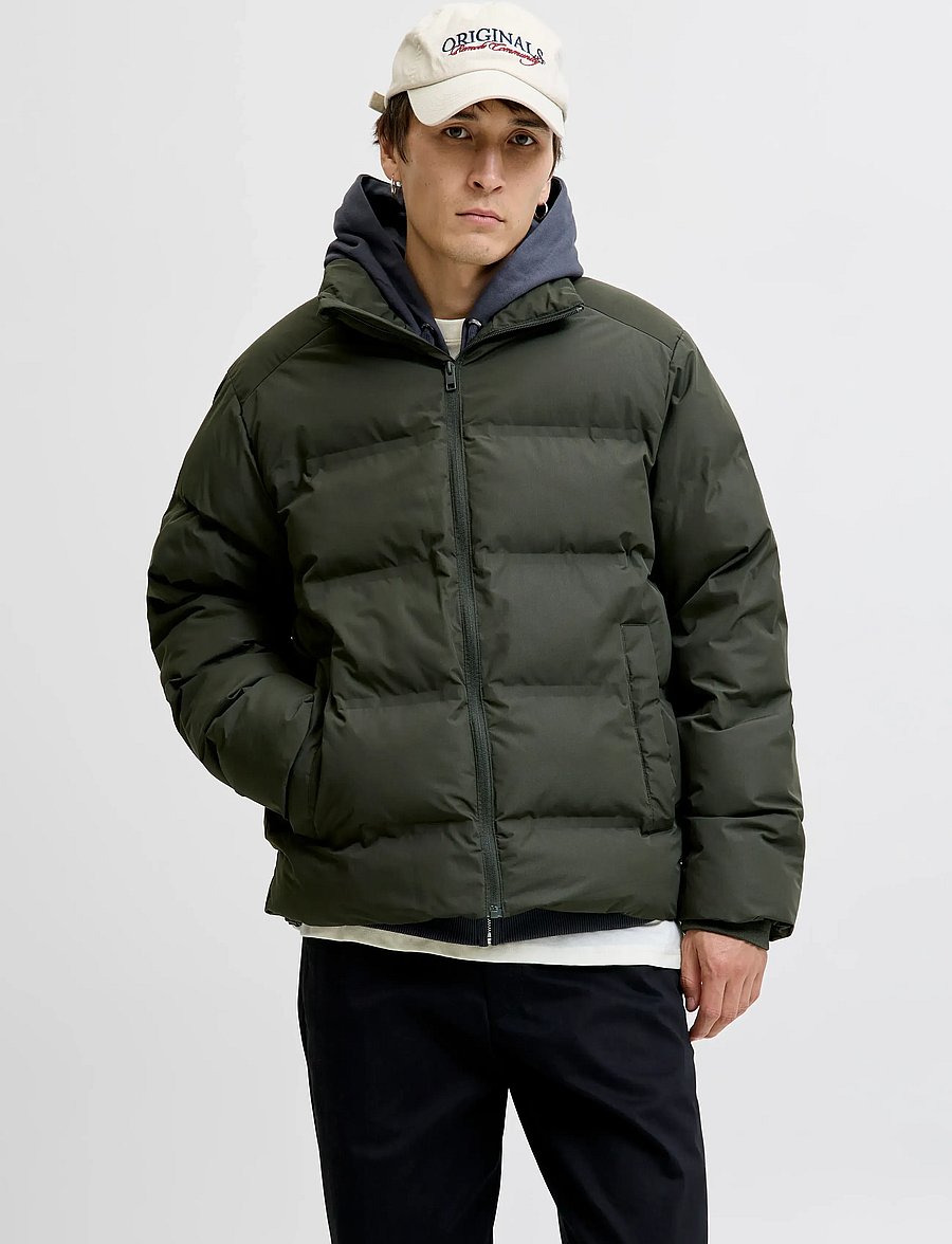 Jack & Jones - JJESOHO PUFFER COLLAR SN - voodriga joped - rosin - 4