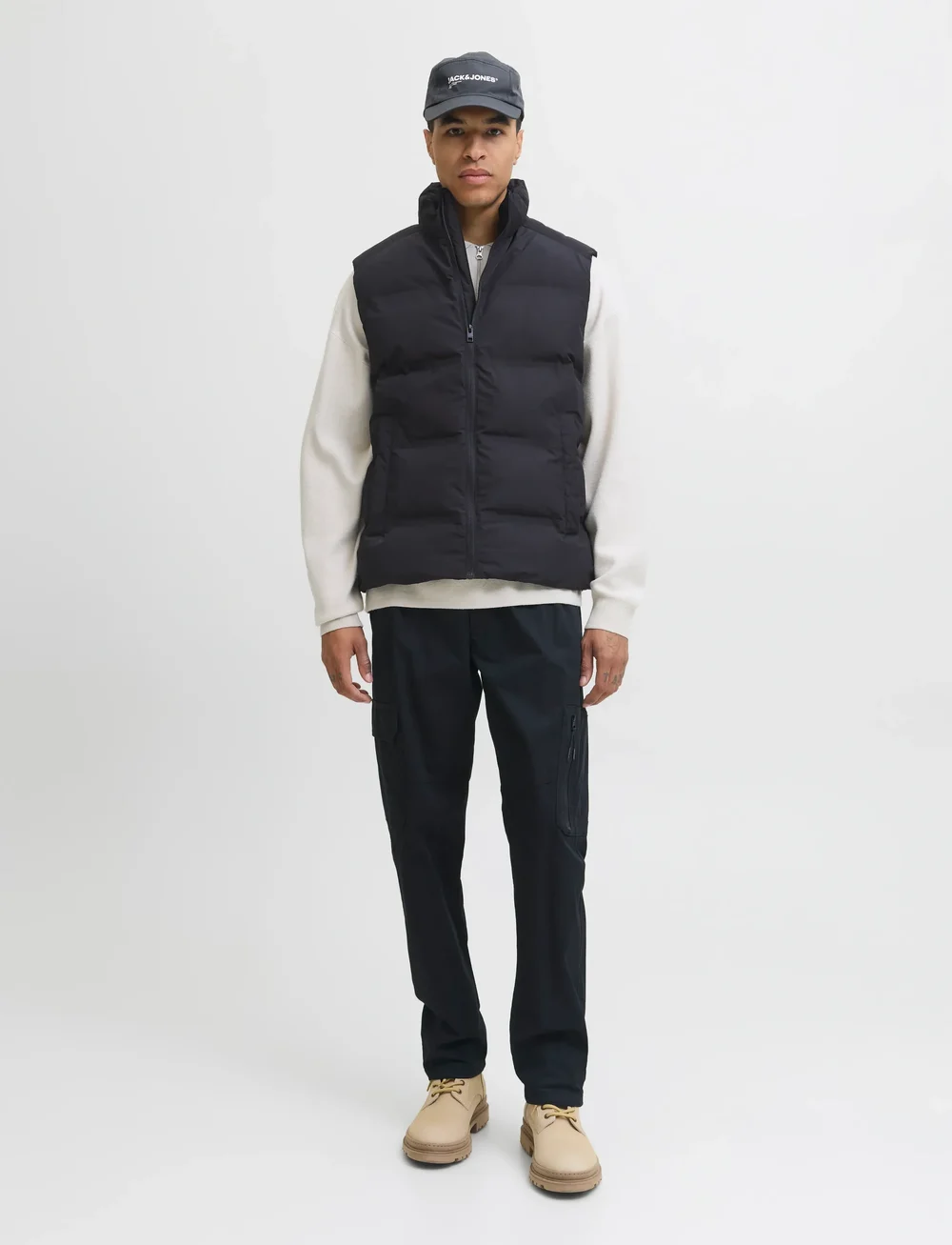 Jack & Jones - JJESOHO BODYWARMER COLLAR SN - västar - black - 3