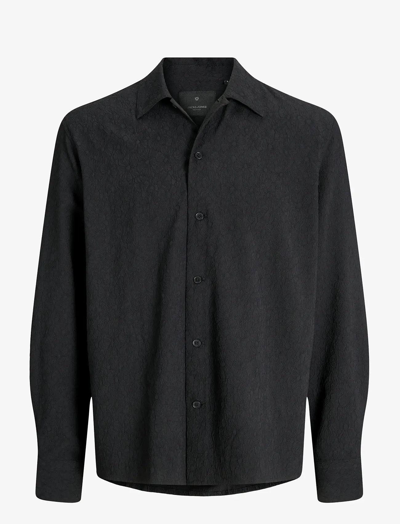 Jack & Jones - JPRBLATREND JACQUARD L/S SHIRT STYD AW24 - casual hemden - black - 1