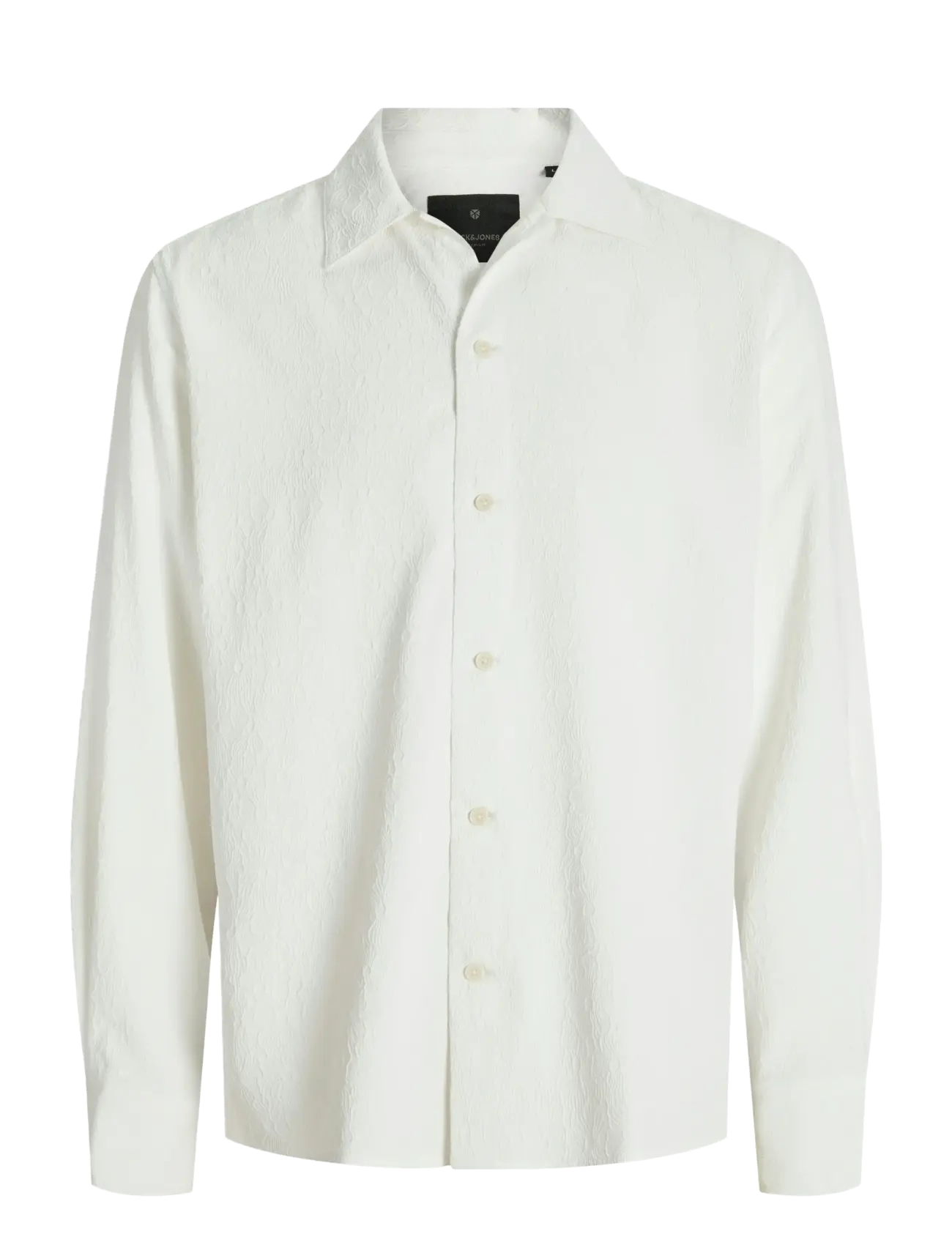 JACK & JONES Jprblatrend Jacquard L/S Shirt Styd Aw24 Weiß - L - Herren