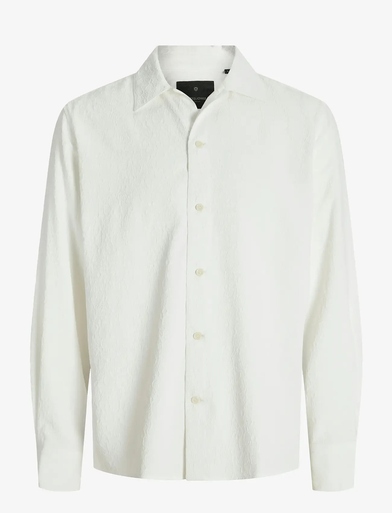 Jack & Jones - JPRBLATREND JACQUARD L/S SHIRT STYD AW24 - casual hemden - white - 1