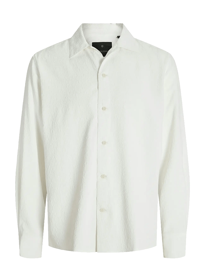Jack & Jones - JPRBLATREND JACQUARD L/S SHIRT STYD AW24 - casual hemden - white - 1
