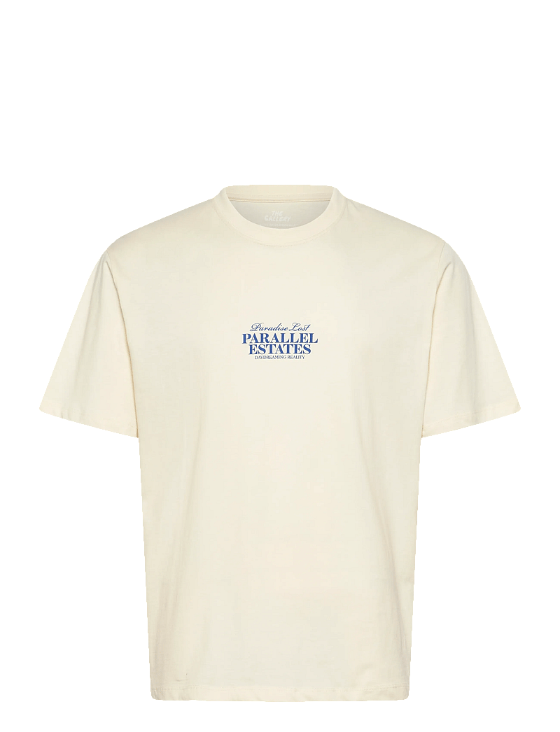 Jack & Jones - JORVALLEY TEE SS CREW NECK TG LN - kortærmede t-shirts - antique white - 0