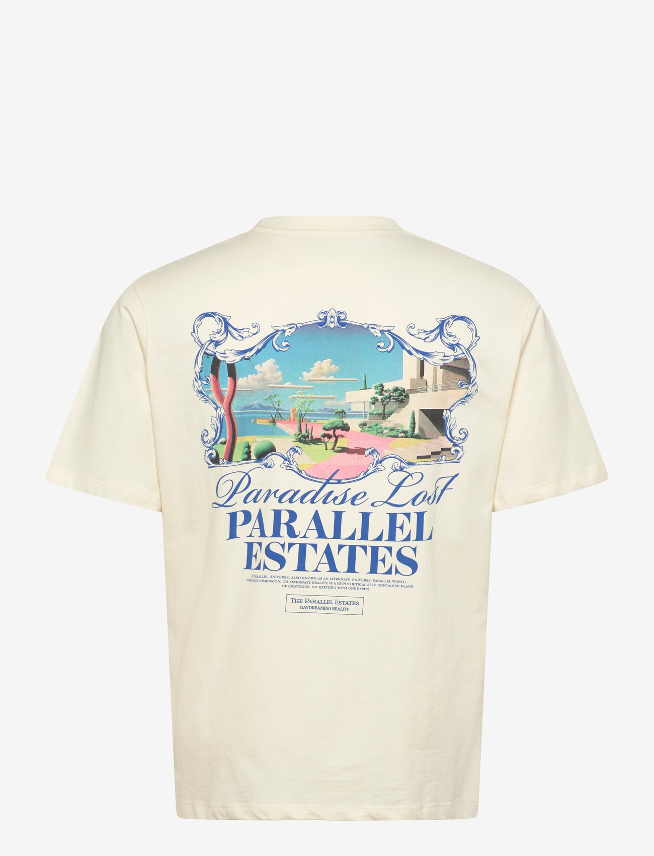Jack & Jones - JORVALLEY TEE SS CREW NECK TG LN - kortærmede t-shirts - antique white - 1