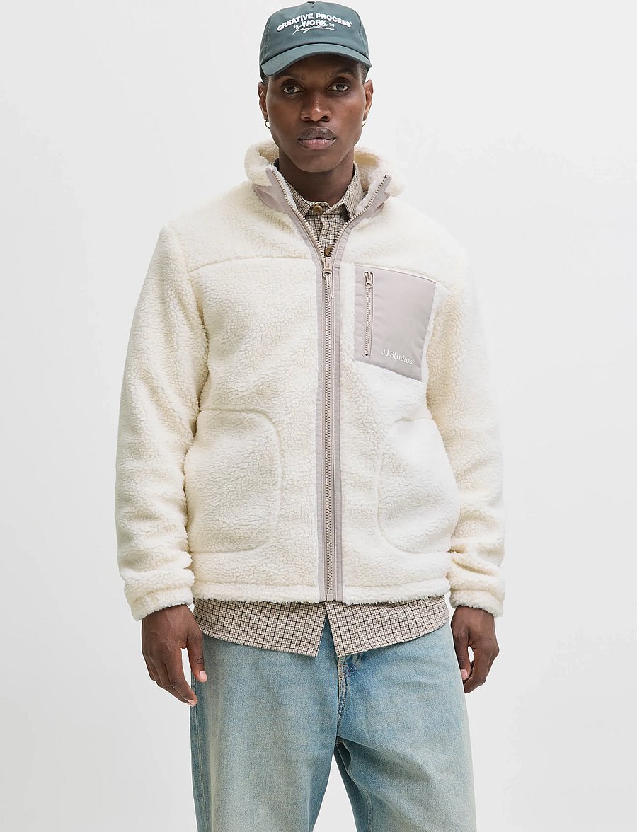Jack & Jones - JJESOHO TEDDY JACKET NOOS - fleece-pullover - atmosphere - 0