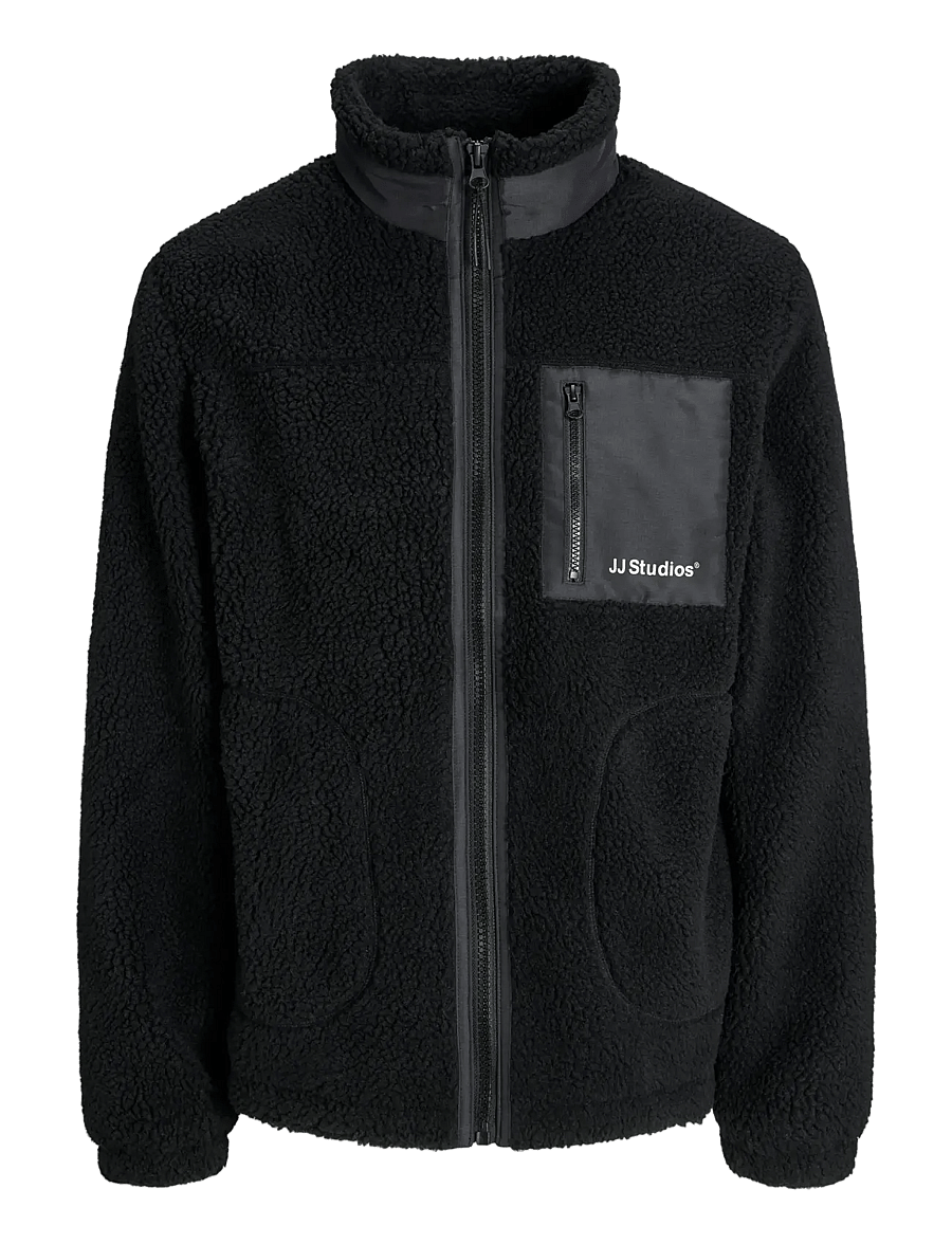 Jack & Jones - JJESOHO TEDDY JACKET NOOS - teddy sweaters - black - 1