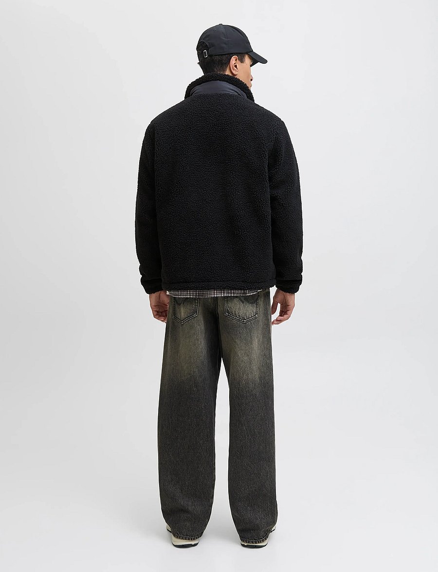 Jack & Jones - JJESOHO TEDDY JACKET NOOS - teddy sweaters - black - 2