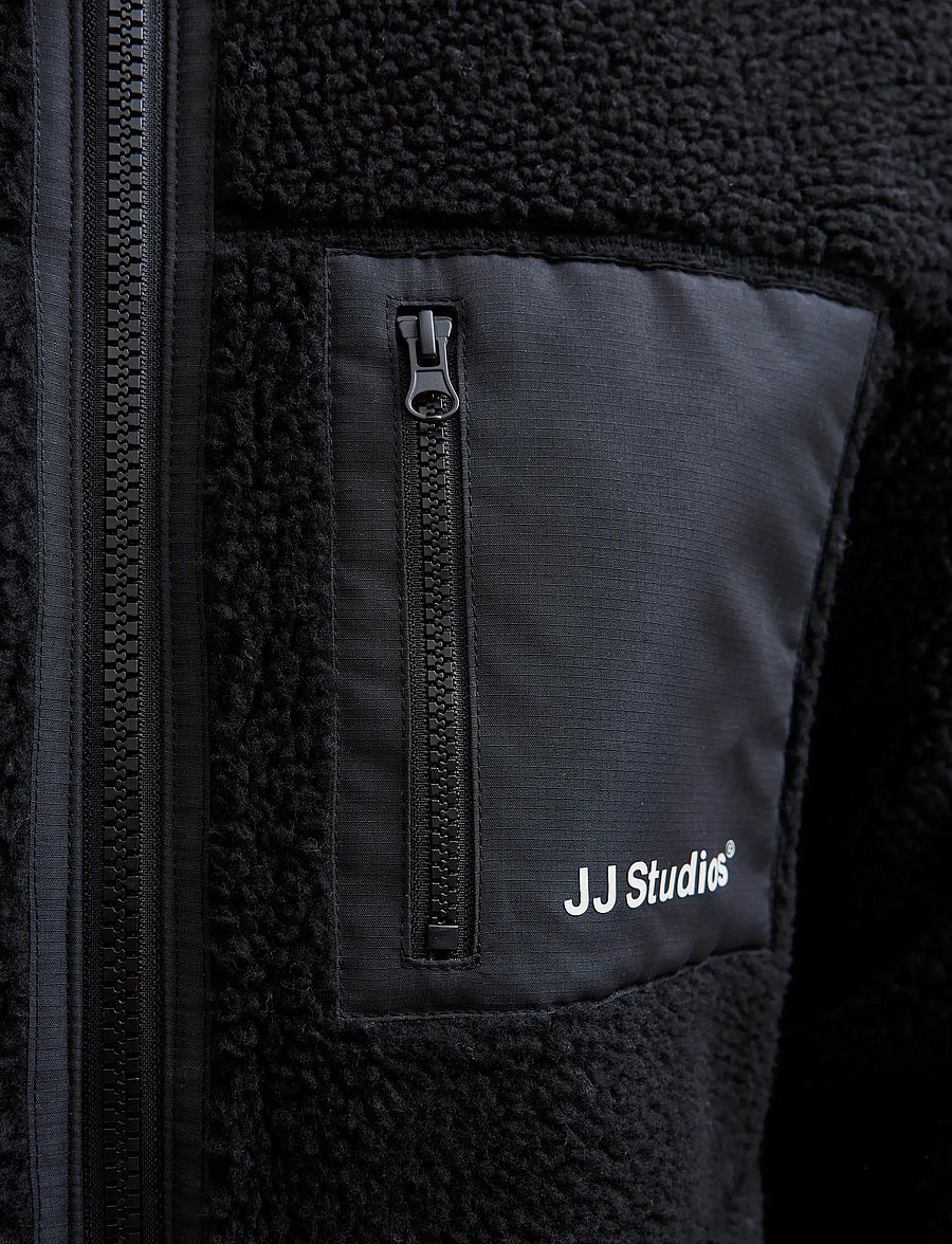 Jack & Jones - JJESOHO TEDDY JACKET NOOS - teddy sweaters - black - 5