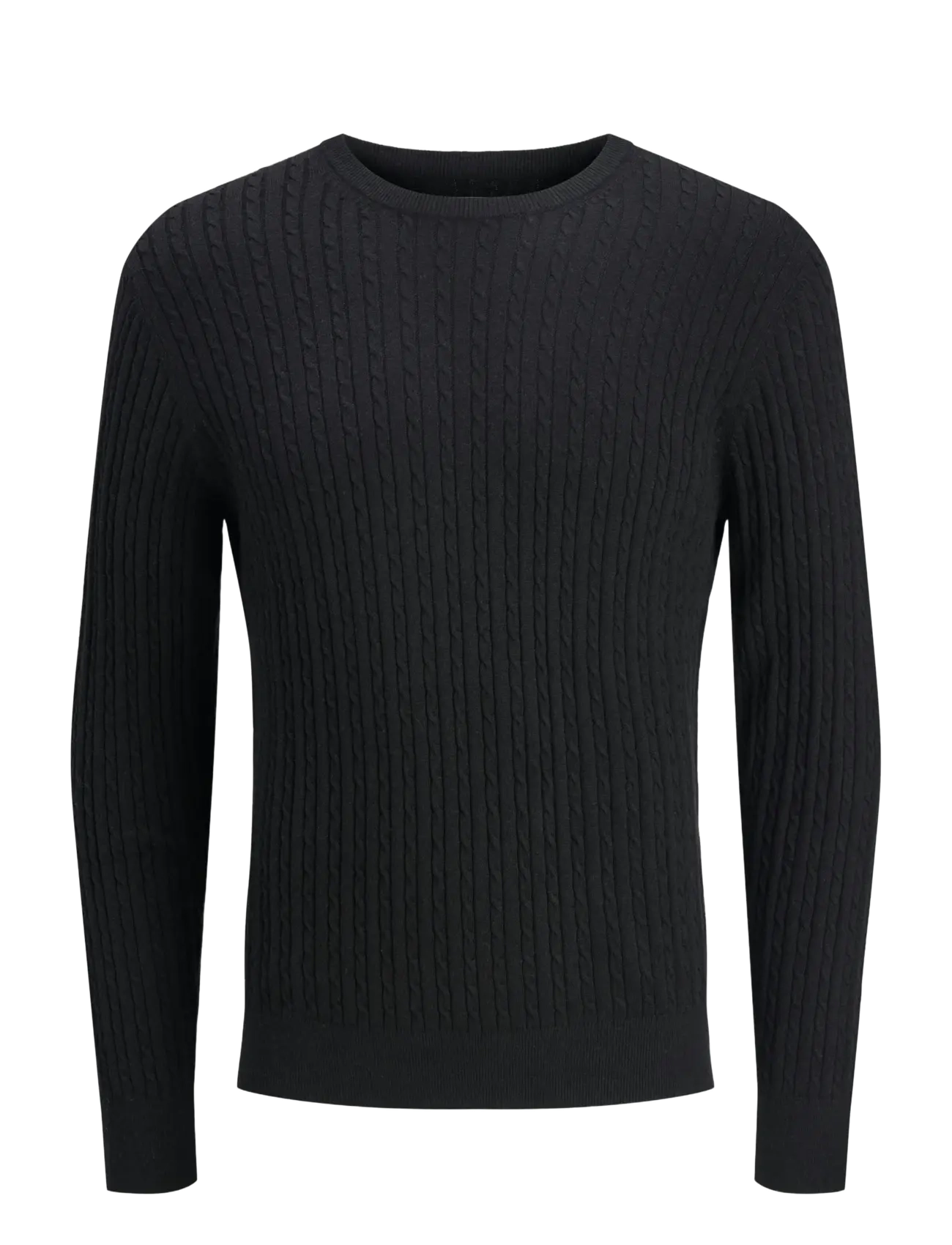 JACK & JONES Jjeemil Knit Cable Crew Neck Noos Schwarz - XXL - Herren