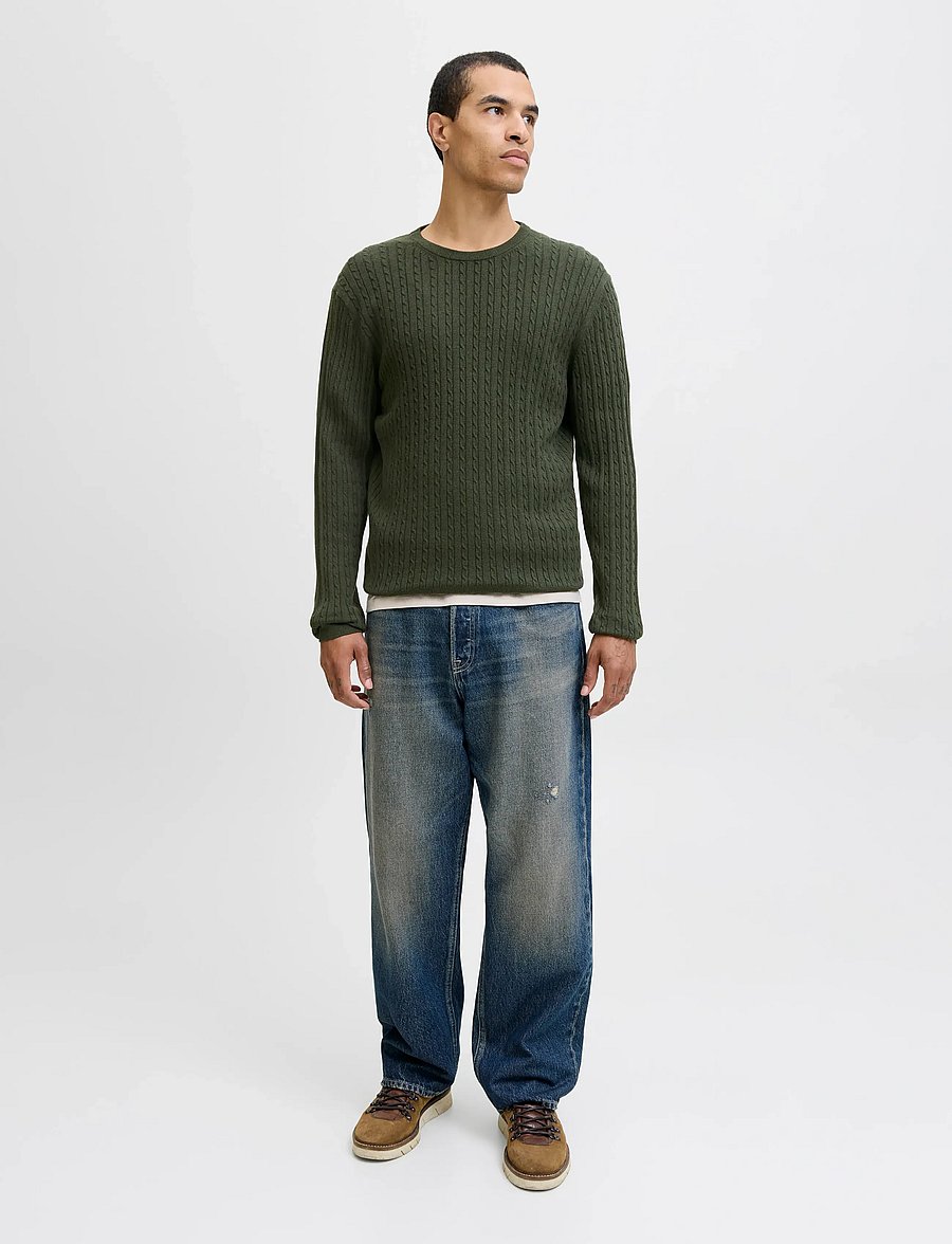Jack & Jones - JJEEMIL KNIT CABLE CREW NECK NOOS - rundhals - duffel bag - 0