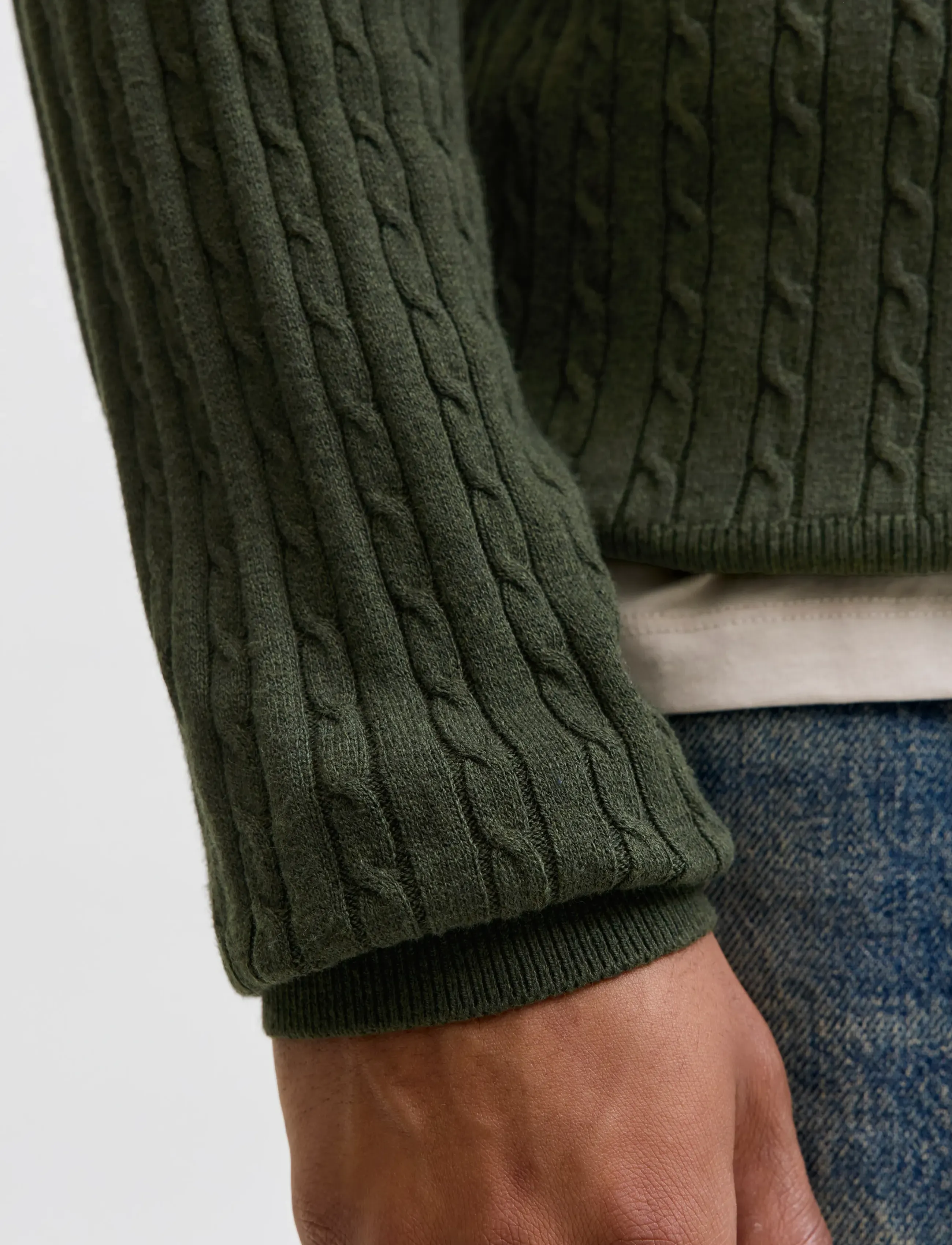 JACK & JONES Jjeemil Knit Cable Crew Neck Noos stickade tröjor herr – bild 6