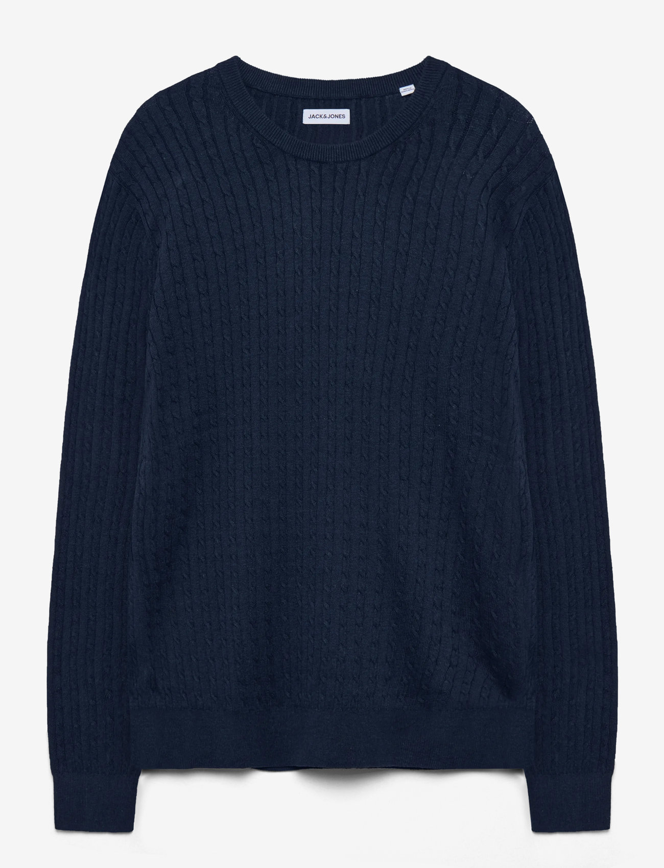 Jack & Jones - JJEEMIL KNIT CABLE CREW NECK NOOS - pulls col rond - navy blazer - 1