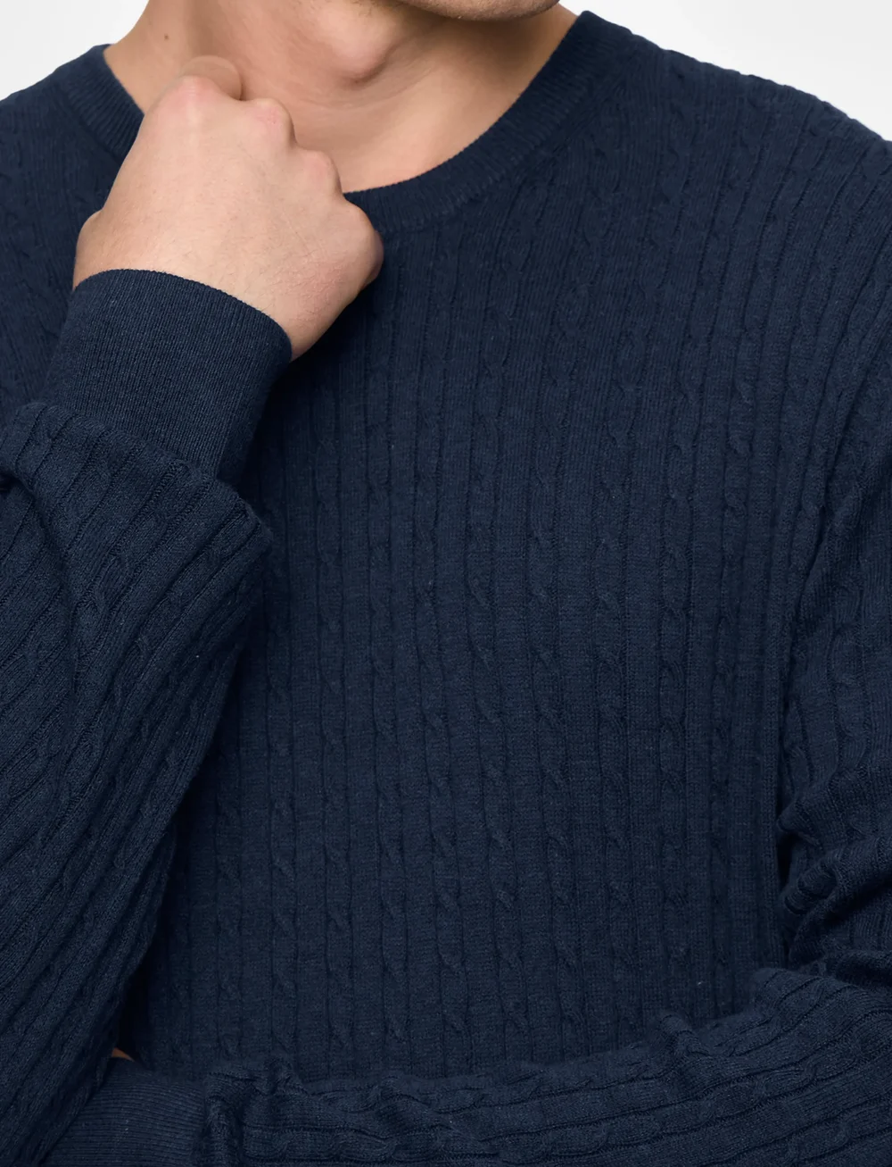 Jack & Jones - JJEEMIL KNIT CABLE CREW NECK NOOS - rundhalsad - navy blazer - 5