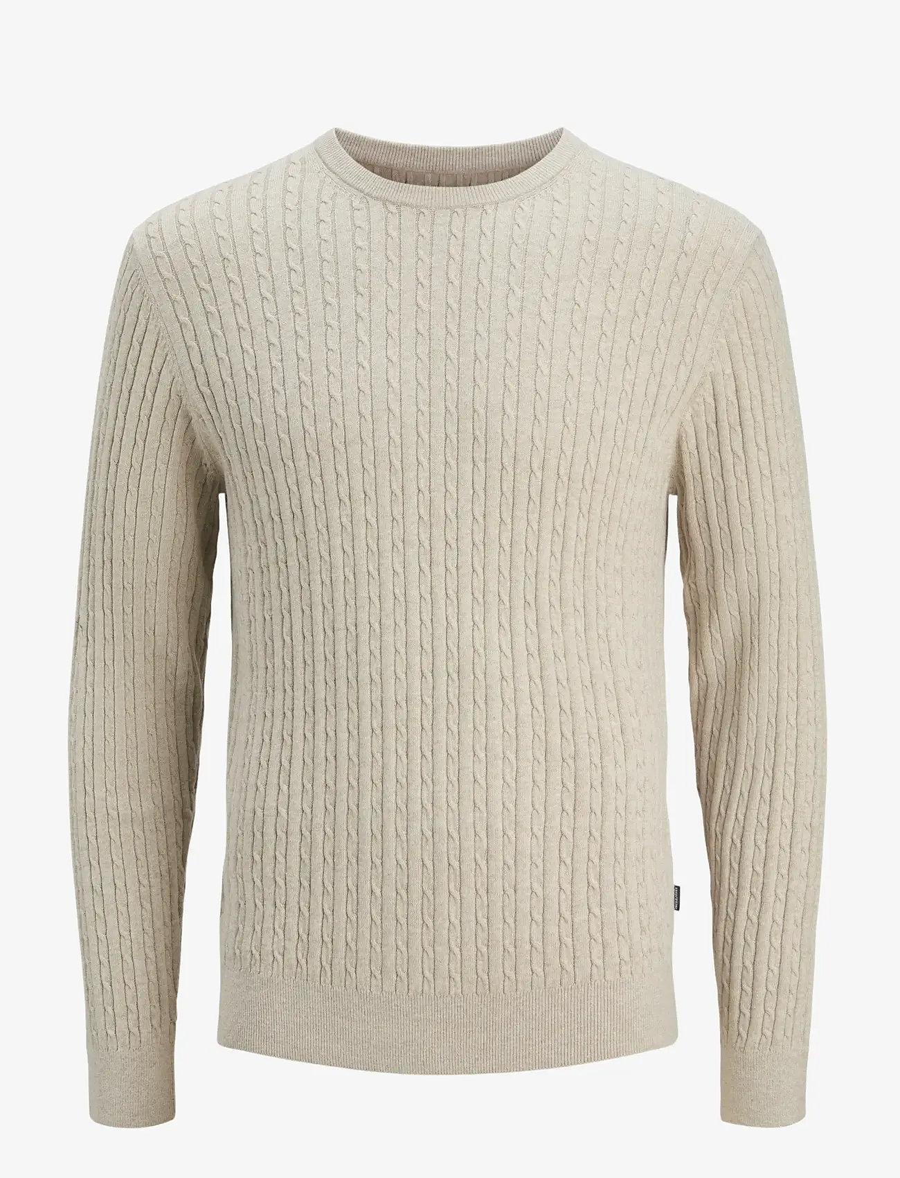 Jack & Jones - JJEEMIL KNIT CABLE CREW NECK NOOS - rundhals - oatmeal - 1